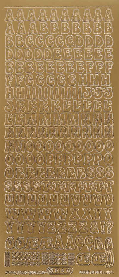 MEYCO Hobby Sticker »Reliefsticker Großbuchstaben«, (1-tlg), 1 Bogen