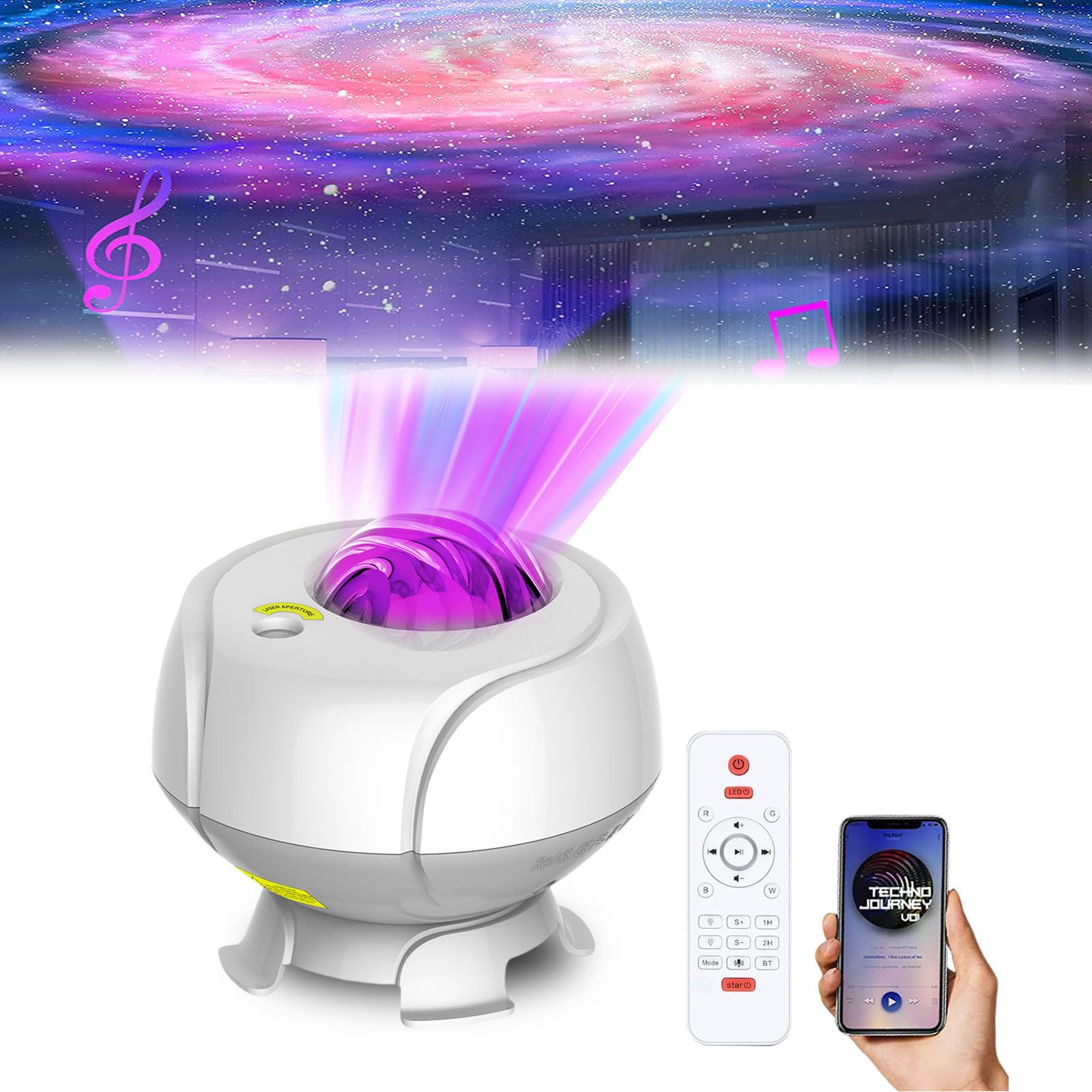 MUPOO LED-Sternenhimmel LED Sternenhimmel Projektor, Galaxie Sternenlicht Projektor lampe, mit Fernbedienung und Timer
