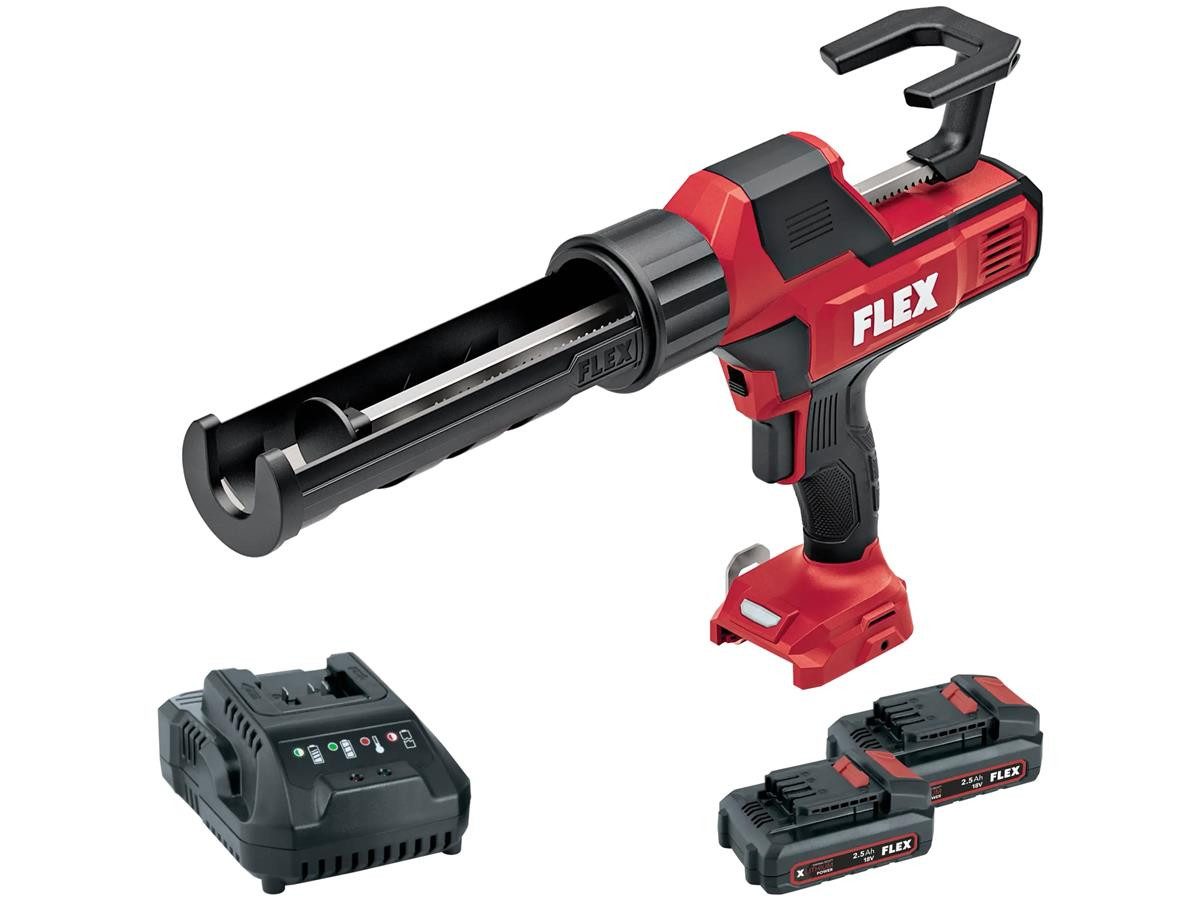 Flex Akku-Kartuschenpistole CG 310 18 C, Set Version inkl. 2 Akkus und Ladegerät