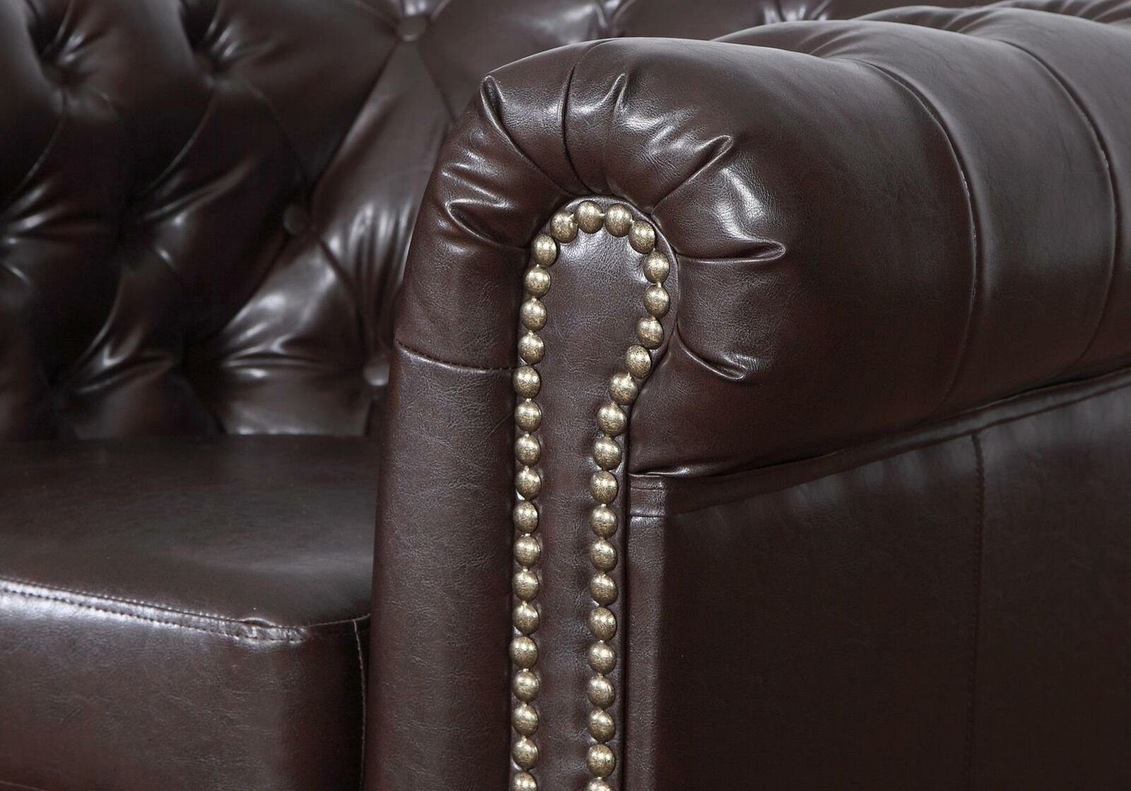 Ledersofas Chesterfield JVmoebel Neu, Luxus Europe 2-Sitzer Made Couch Klassischer in Sofa