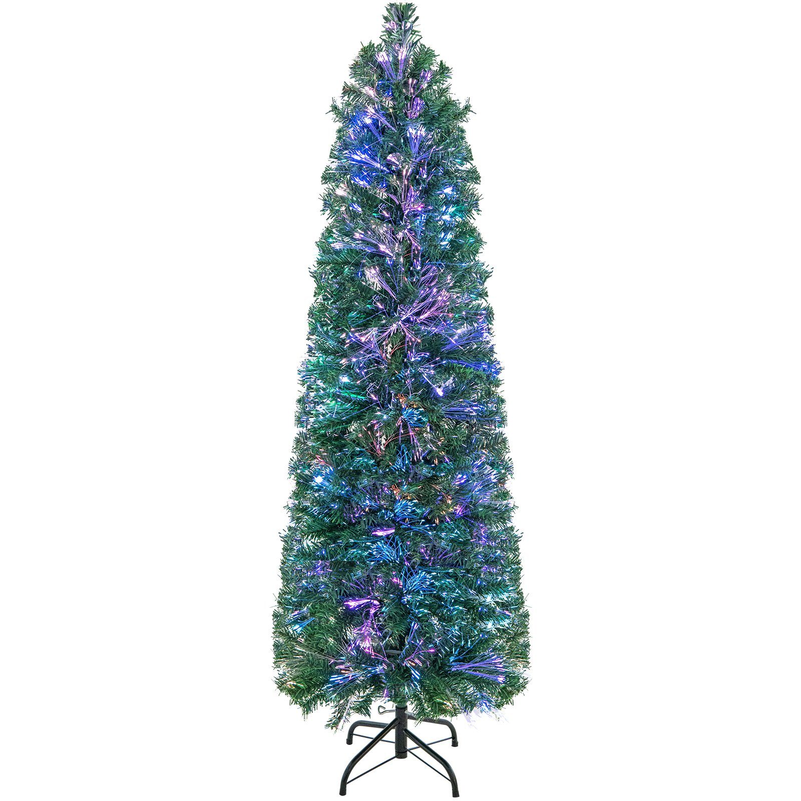 COSTWAY Künstlicher Weihnachtsbaum, 150cm in Glasfaseroptik, 361 Zweigspitze