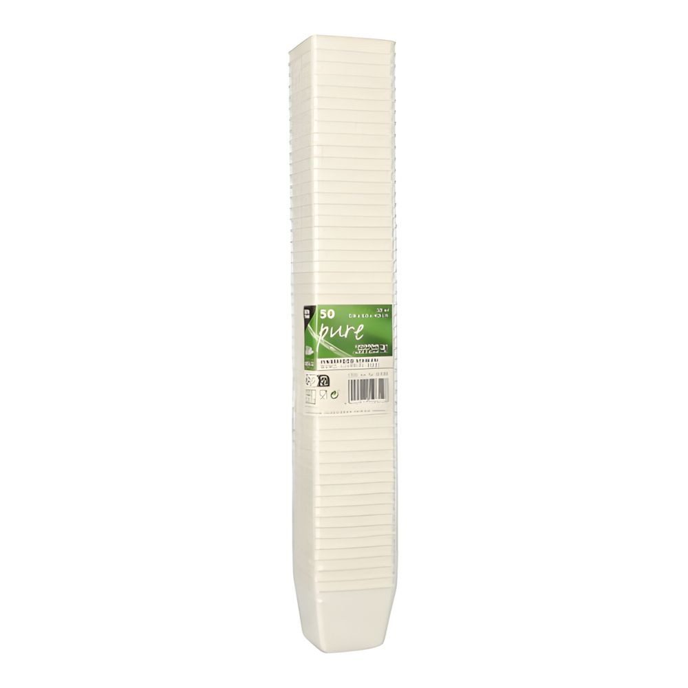 PAPSTAR Einwegschale 500 x Fingerfood - Zuckerrohr eckig 50 ml 3,8 x 4,6 x 4,6 cm weiss, Zuckerrohr