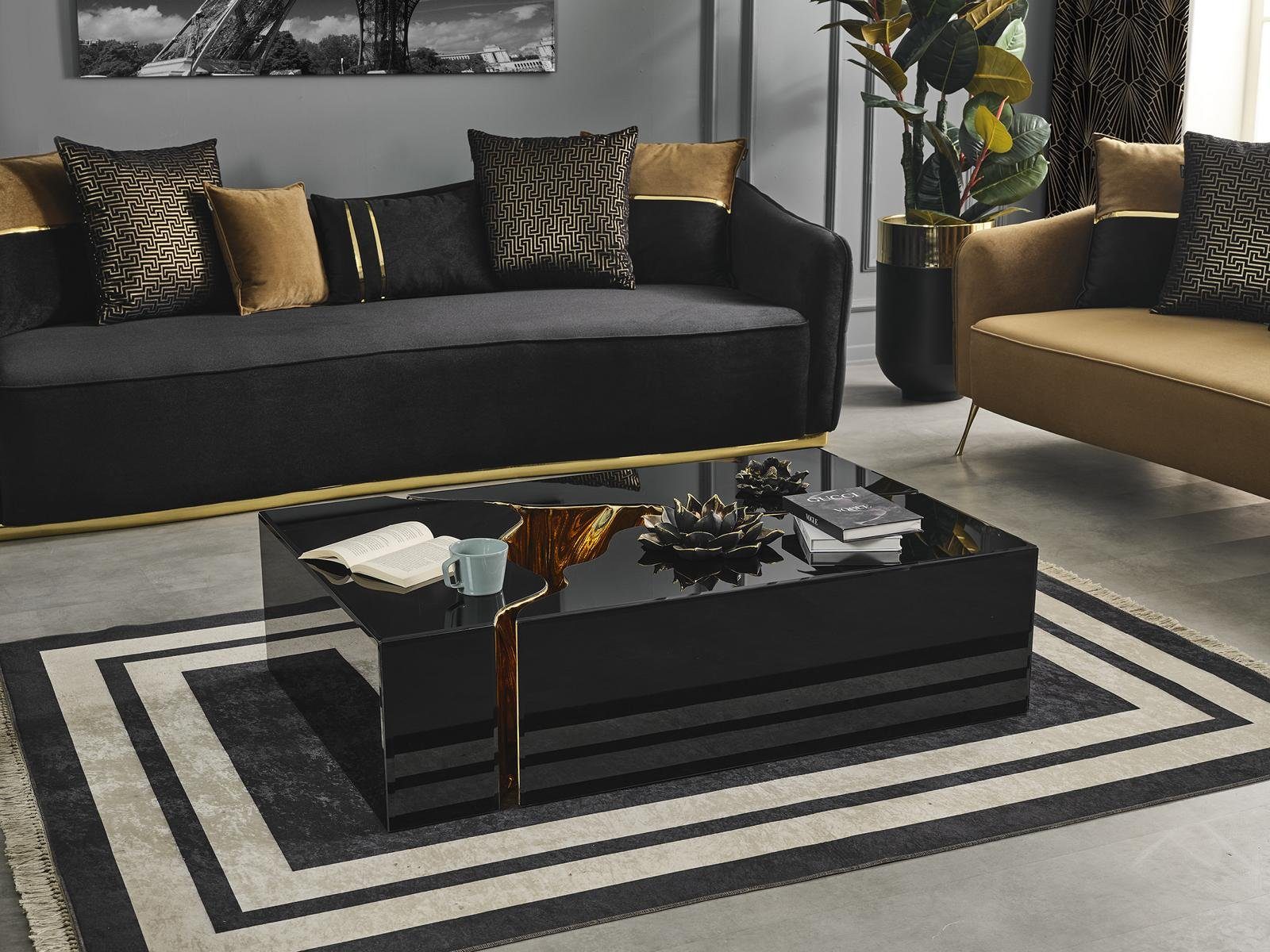 Wohnzimmer Luxus Couchtisch Möbel Couchtisch schwarz Holz Design neu Modern JVmoebel