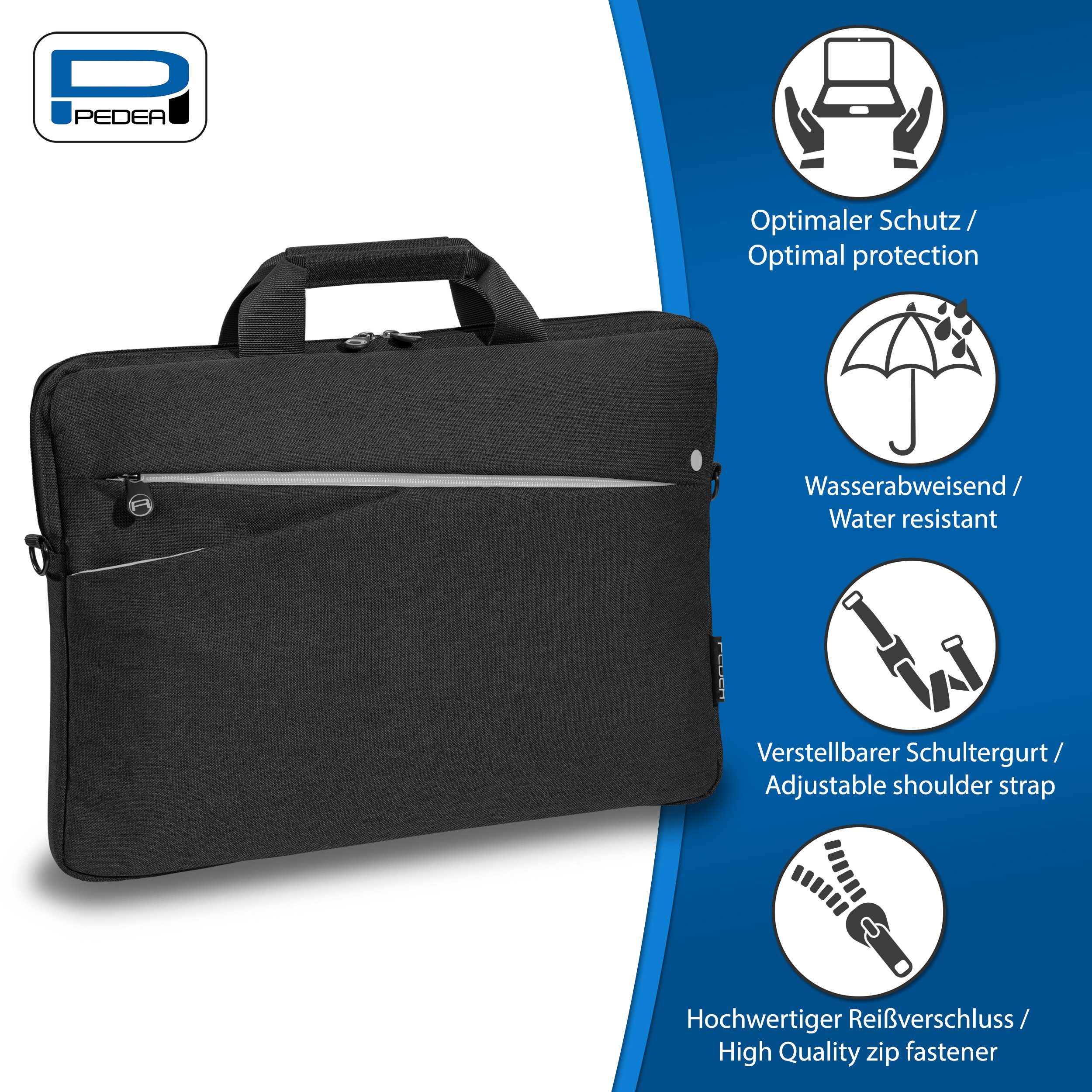 PEDEA Laptoptasche FASHION Umhängetasche mit Polsterung 13,3 / 15,6 / 17,3 günstig online kaufen