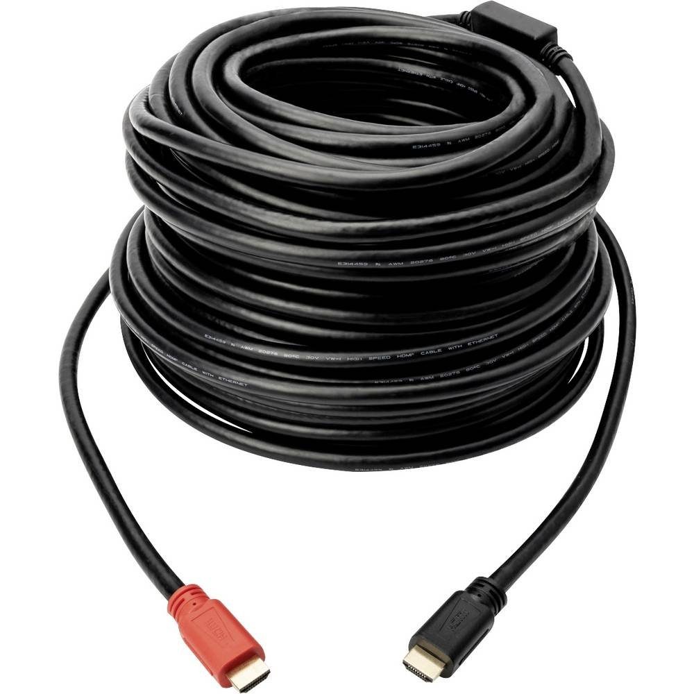 Digitus aktives HDMI-Anschlusskabel mit Verstärker AK-330105-300-S HDMI-Kabel, vergoldete Steckkontakte