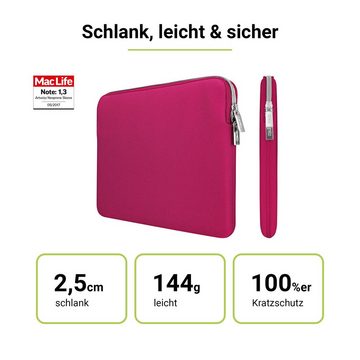 Artwizz Laptop-Hülle Neoprene Sleeve, Tasche mit Reißverschluss, Webpelz, extra Schutzrand 12 Zoll, MacBook 12"