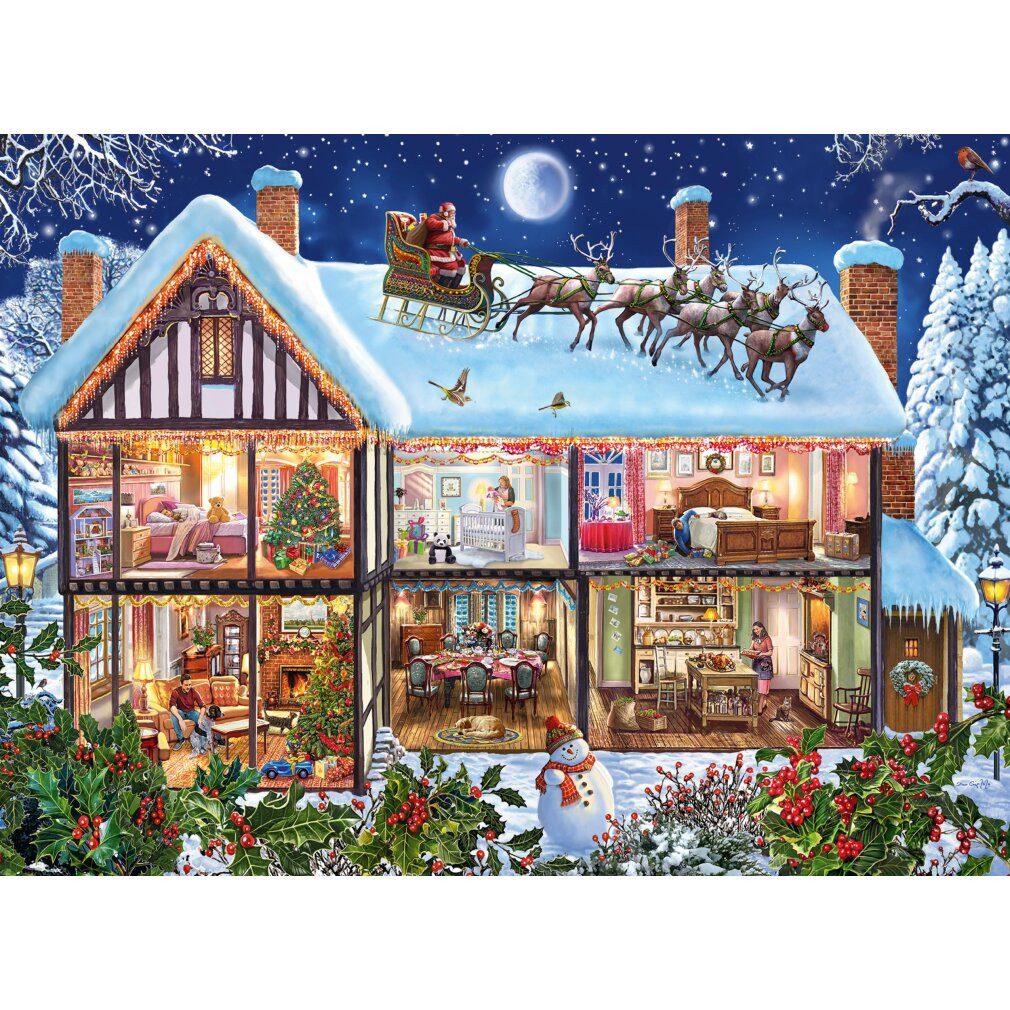 Ravensburger Puzzle Puzzle 100 Teile XXL Weihnachten zu Hause, Puzzleteile günstig online kaufen