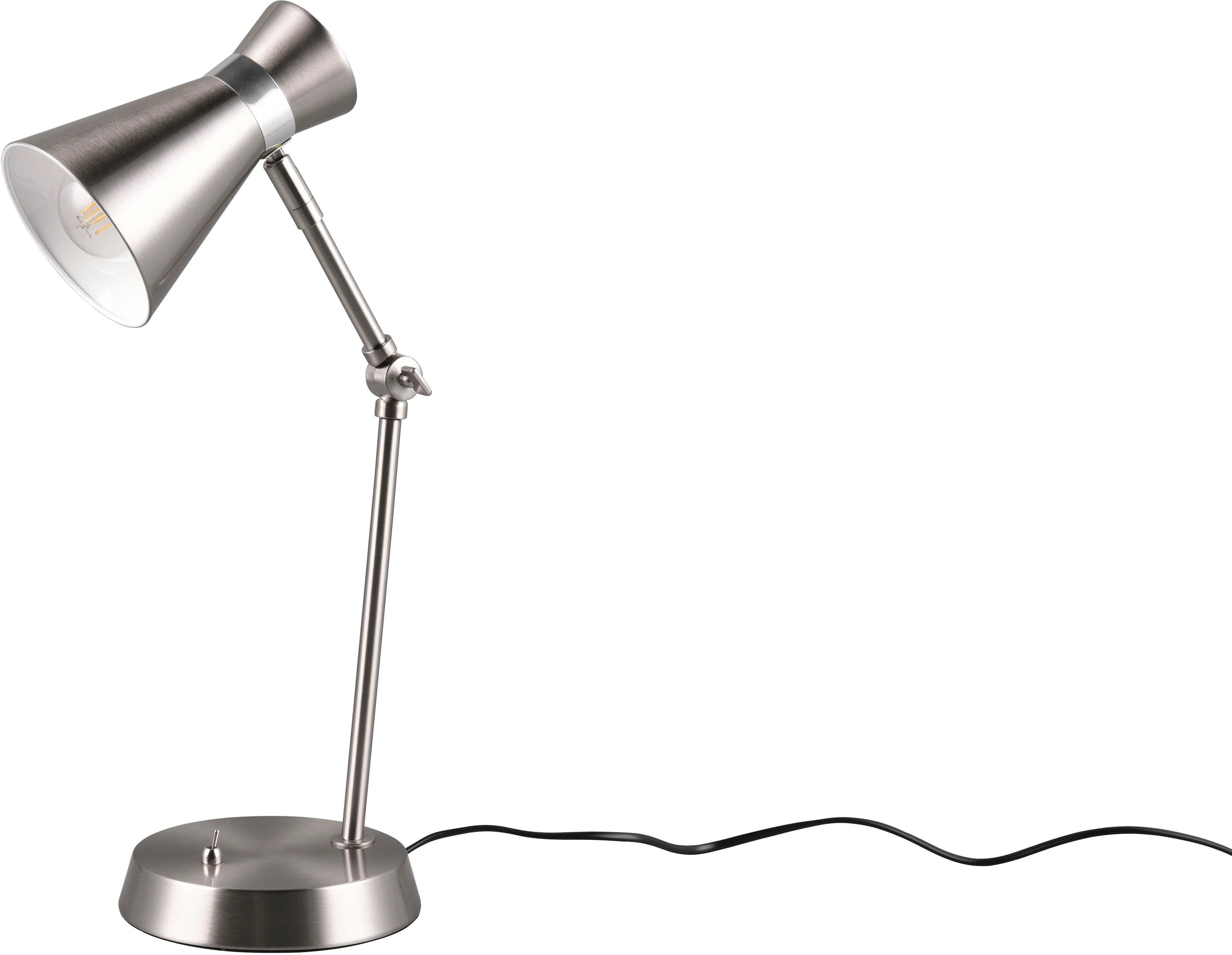 Enzo, Ein-/Ausschalter, (10W), - Leuchten TRIO Tischlampe exkl E27 kaltweiß, warmweiß Leuchtmittel, Schreibtischlampe mit Leuchtmittel Kippschalter, verstellbar ohne