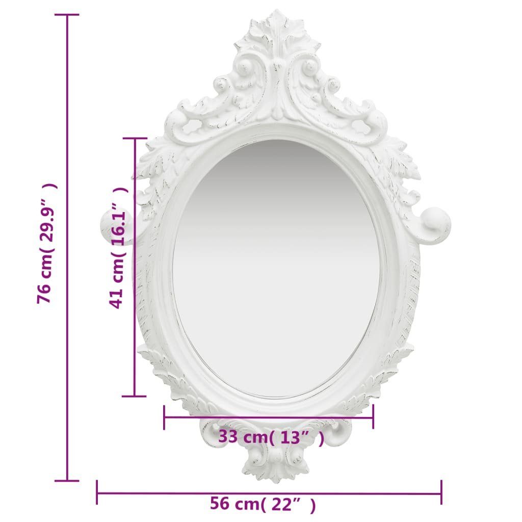 Weiß Weiß cm Spiegel (1-St) vidaXL im Wandspiegel 56x76 Schloss-Stil Weiß |