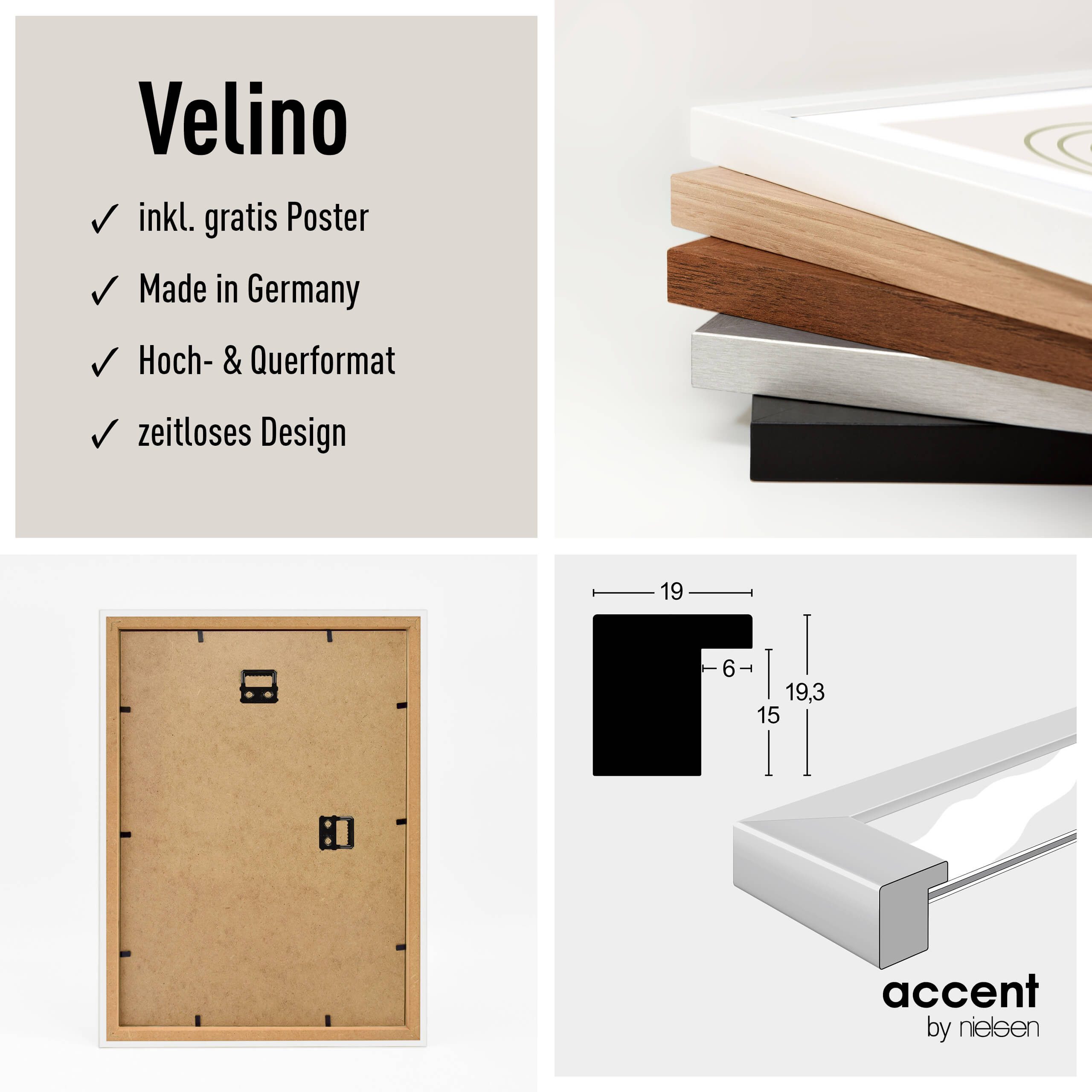 accent by nielsen Bilderrahmen Velino inkl. Kunstdruck, (2 St)