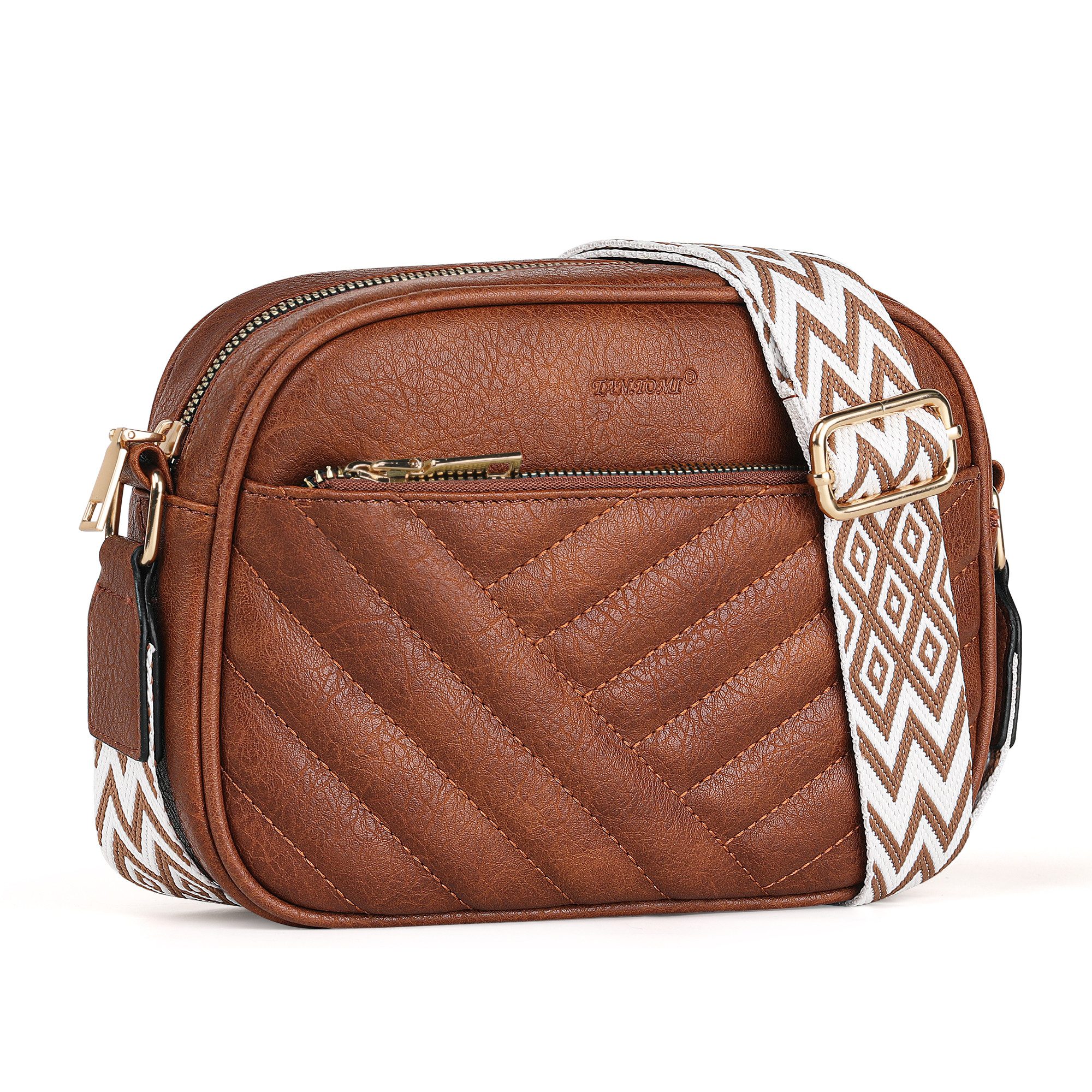 TAN.TOMI Umhängetasche Damen Handy Schultertasche Gestepptes Design Crossbo günstig online kaufen