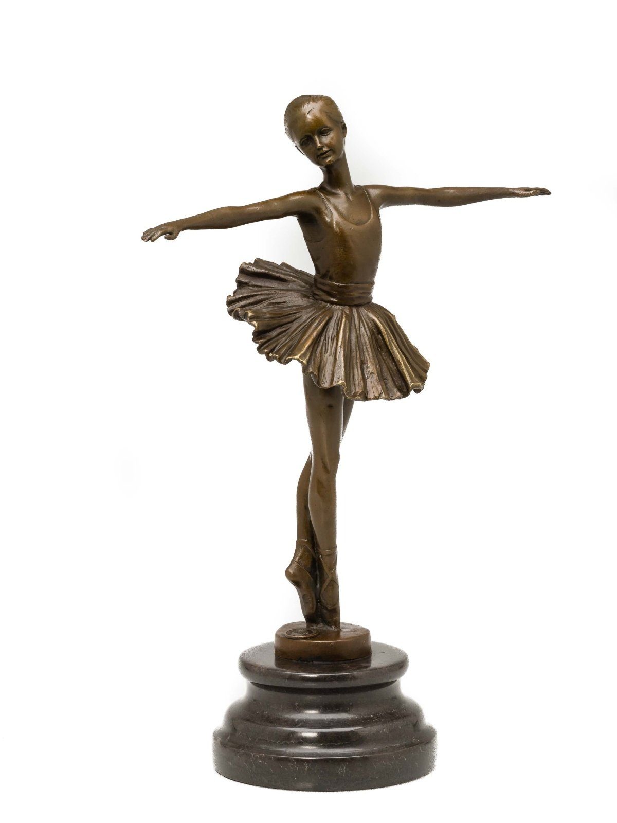 Aubaho Skulptur Bronzeskulptur nach Degas Ballerina Bronze Kopie Replik Figur Antik-St