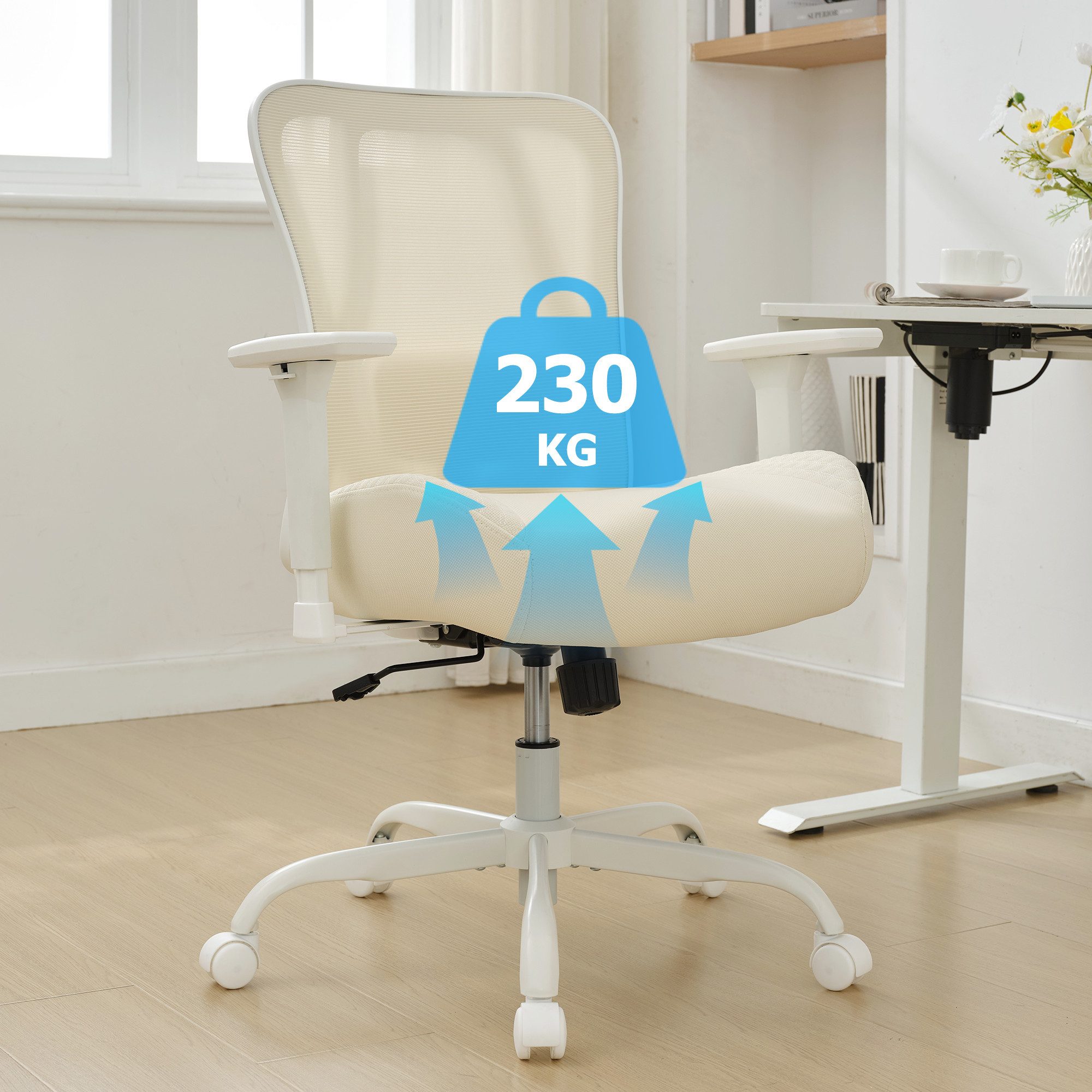 UEV Bürostuhl 200kg belastbarkeit ergonomisch, Schreibstuhl Mesh (verstellb günstig online kaufen