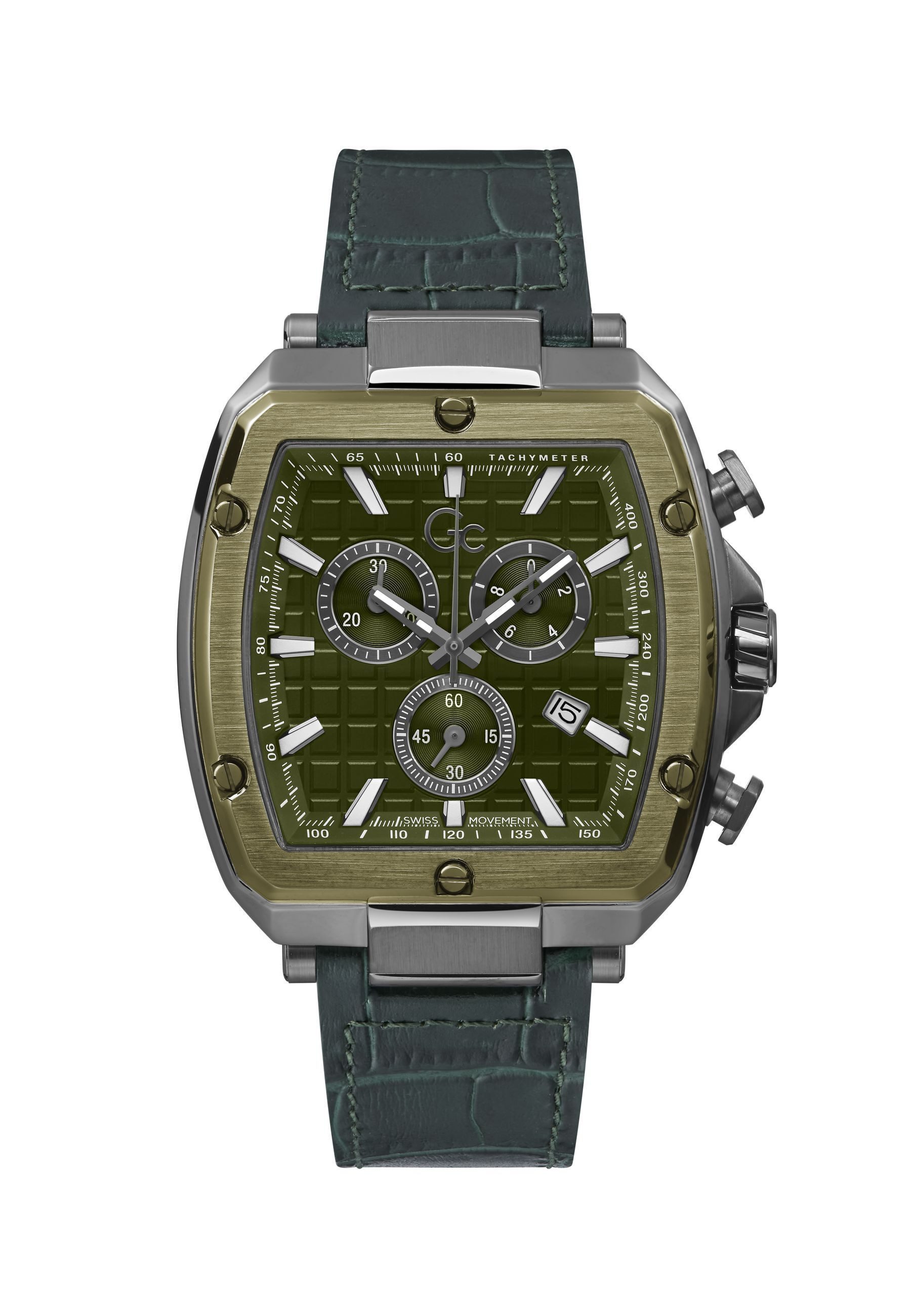 Guess Collection Gc Spirit Tonneau, (1-tlg., Not a set – not applicable to this product), Quarz-Chronographenuhr