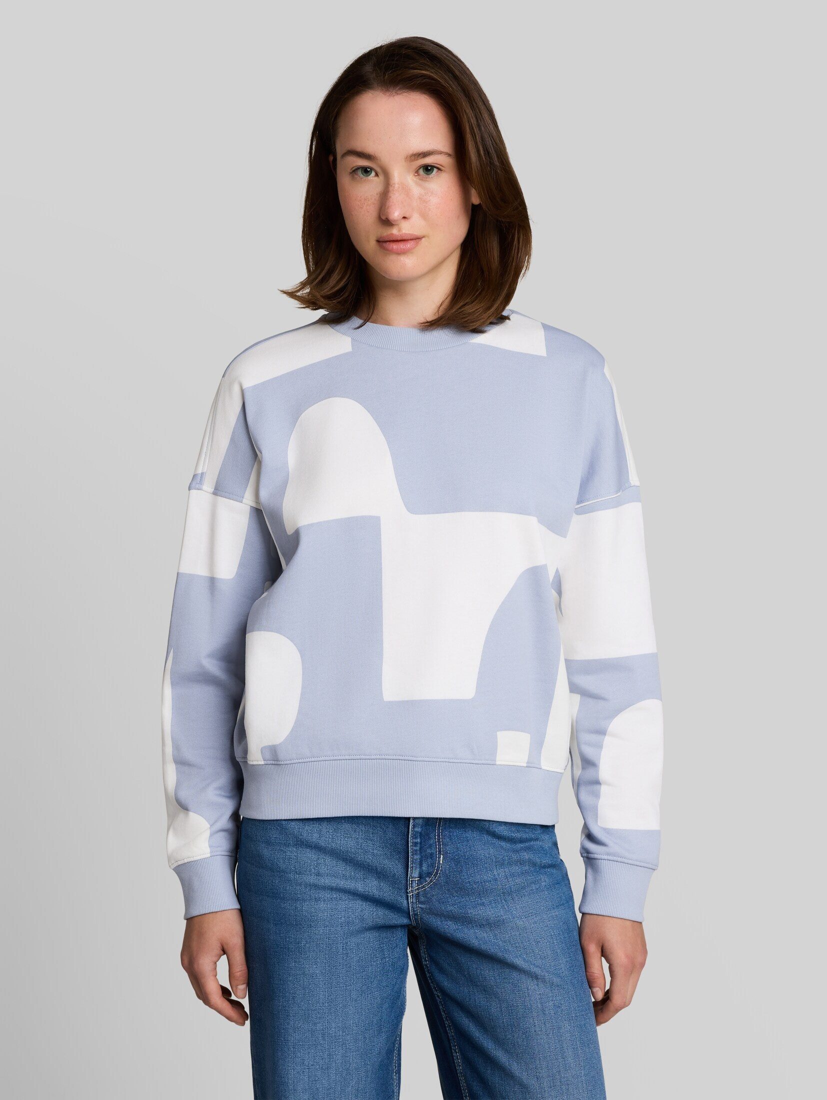 TOM TAILOR Denim Sweatshirt Strick & Sweatshirts Loose Fit Sweatshirt mit Muster