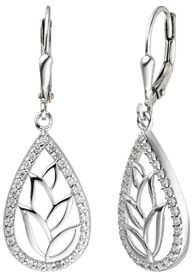 JOBO Paar Ohrhänger, 925 Silber mit 64 ... JOBO Paar Ohrhänger, 925 Silber mit 64 ...