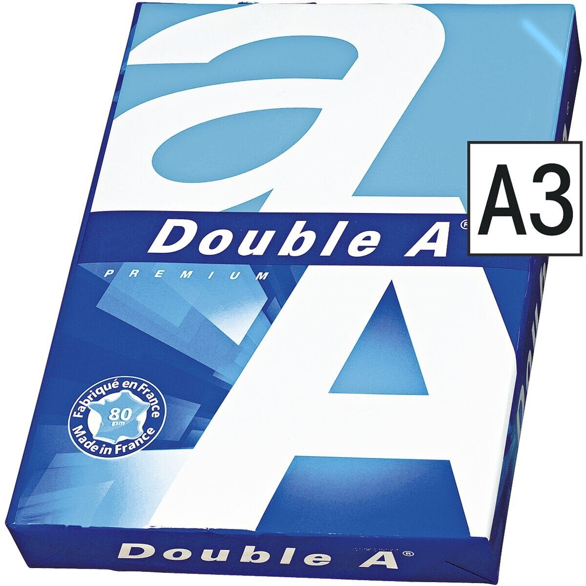 DOUBLE A Druckerpapier PREMIUM, Format DIN A3, 80 g/m², 162 CIE, 500 Blatt