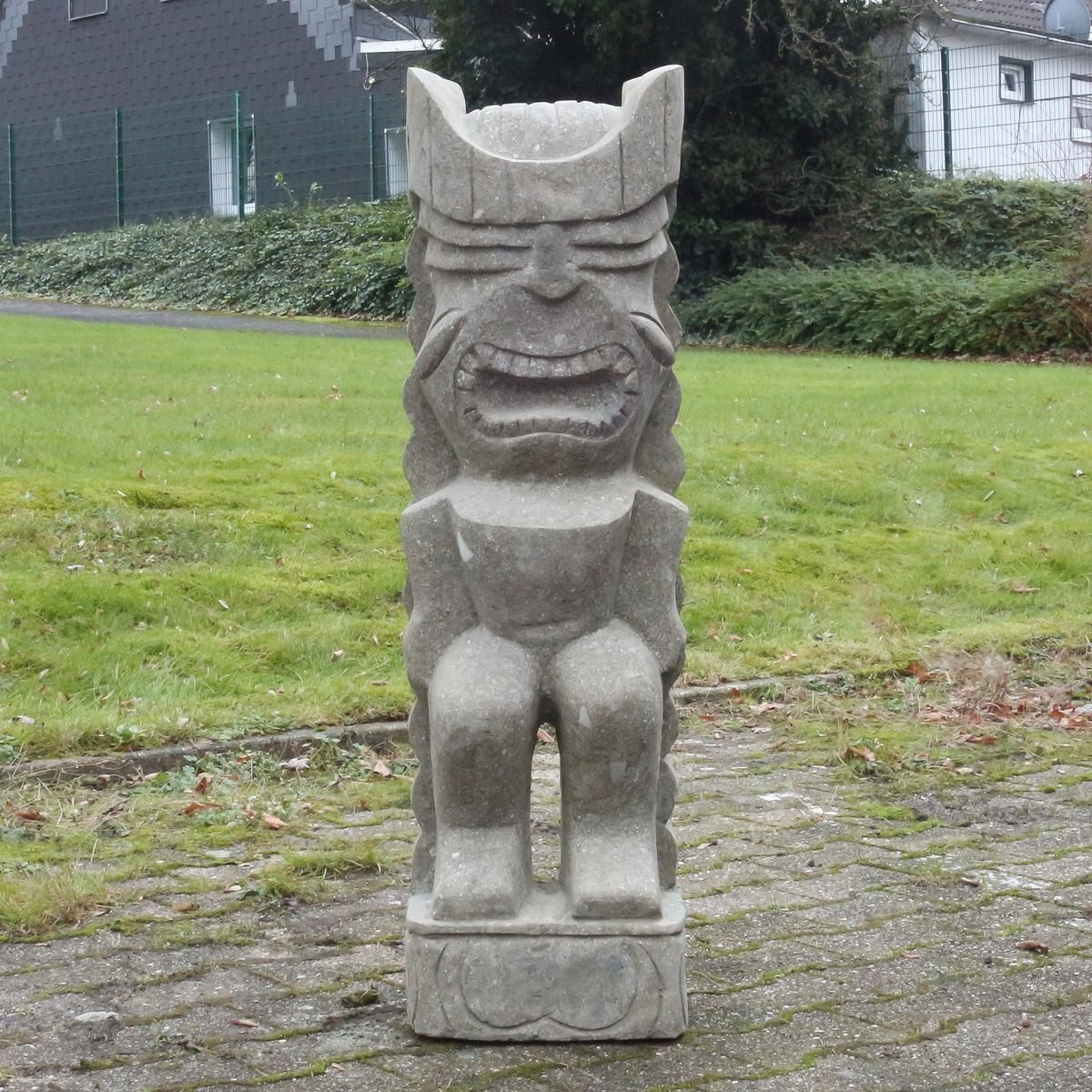 Dekofigur XXL Tiki Garten Skulptur Massiv 100 cm