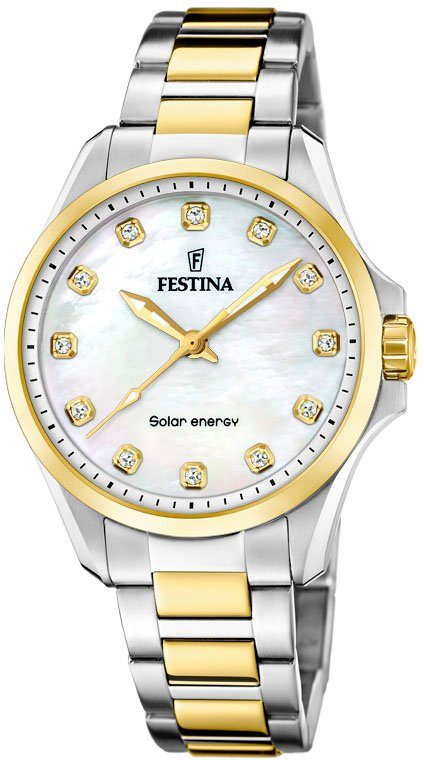 Festina Solaruhr Solar Energy F20655/1, Armbanduhr, Damenuhr, Edelstahlarmb günstig online kaufen