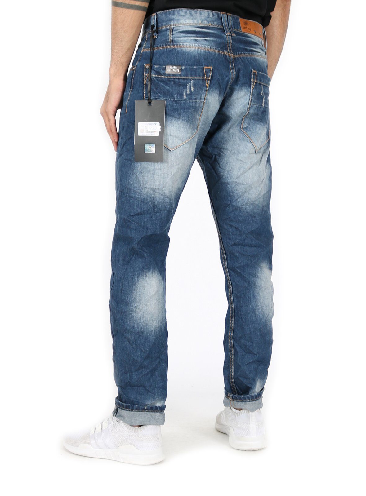 Justing Tapered-fit-Jeans Hose mit Kontrastnähten ST-03058#D 
