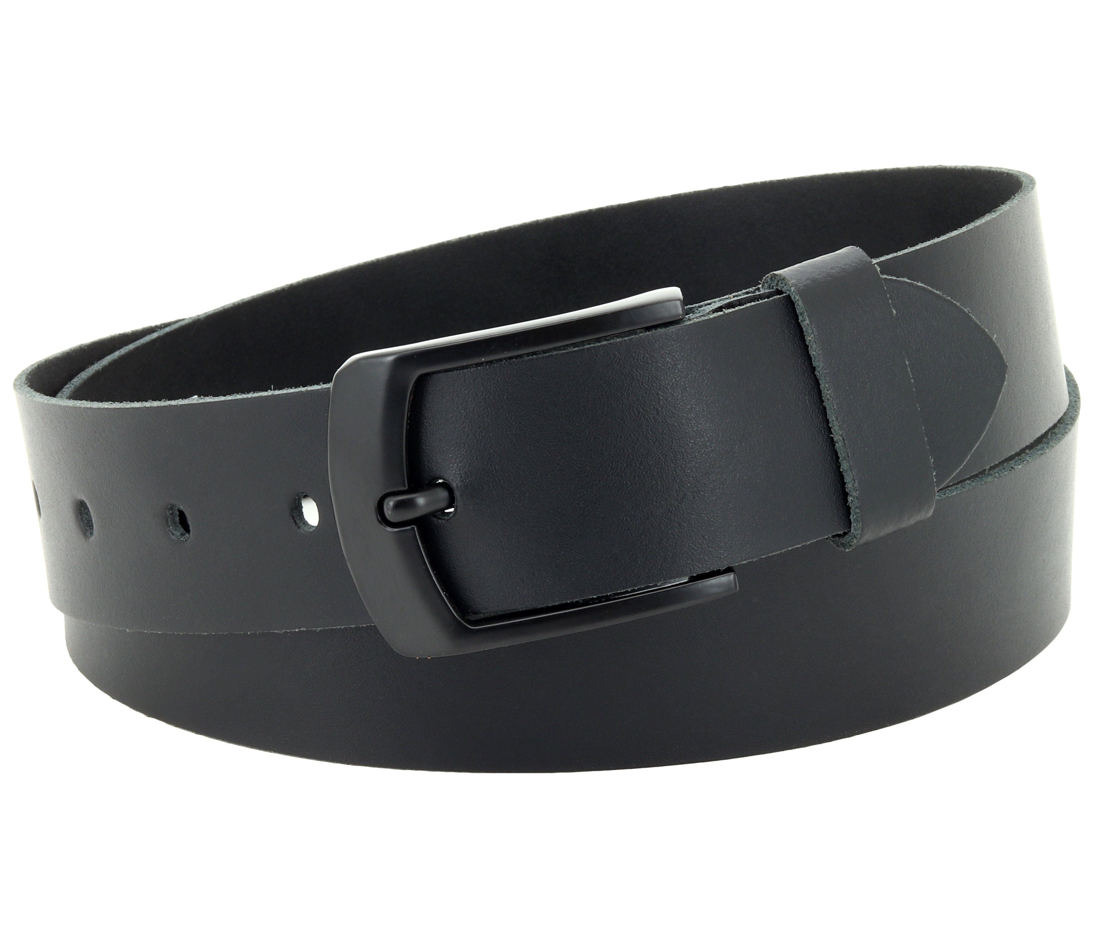 COLOGNEBELT Ledergürtel OM558-SL-Schwarz MADE IN GERMANY, Schwarz Kürzbar, günstig online kaufen