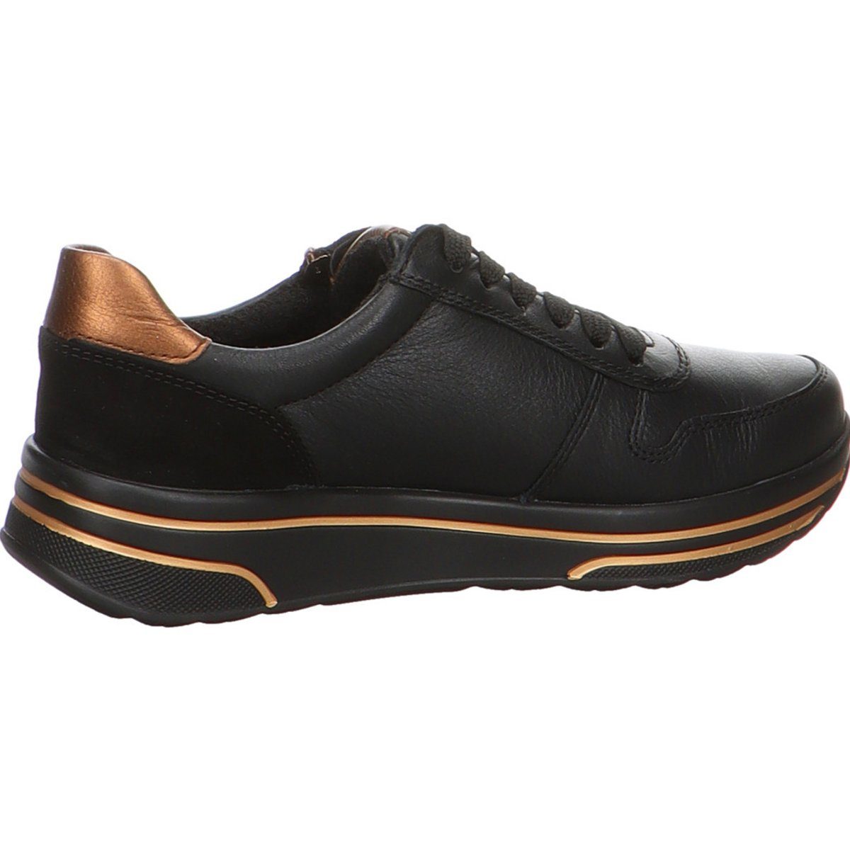 Freizeit Schnürer für Damen in schwarz Sneaker