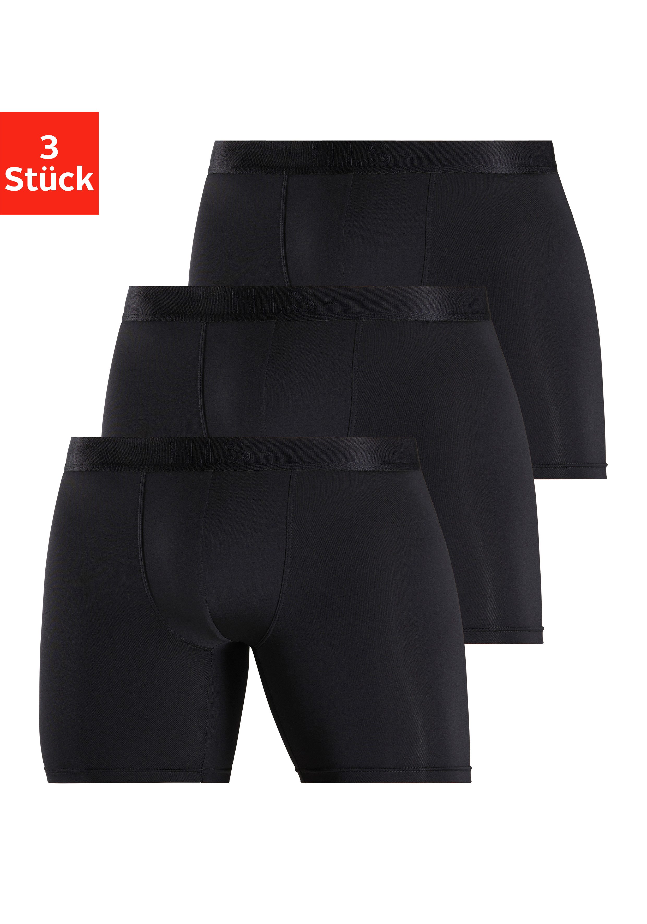 H.I.S Funktionsboxer (Packung, 3-St) mit langem Bein in pflegeleichter Microfaser-Qualität