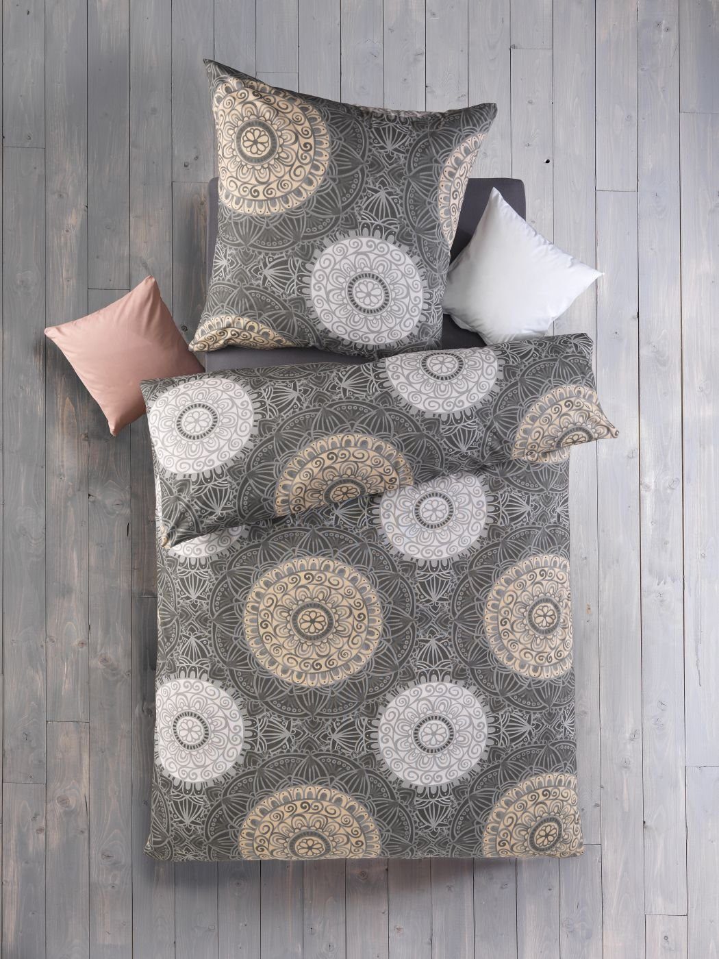 soma Bettwäsche Set Renforcé 135x200 Baumwolle Ava anthrazit, Renforcé, 2 t günstig online kaufen