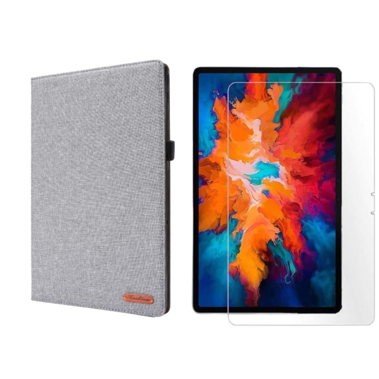 Lobwerk Tablet-Hülle 2in1 Set (Hülle + Glas) für Lenovo Tab P11 2021 TB-J606F TB-J606X 11