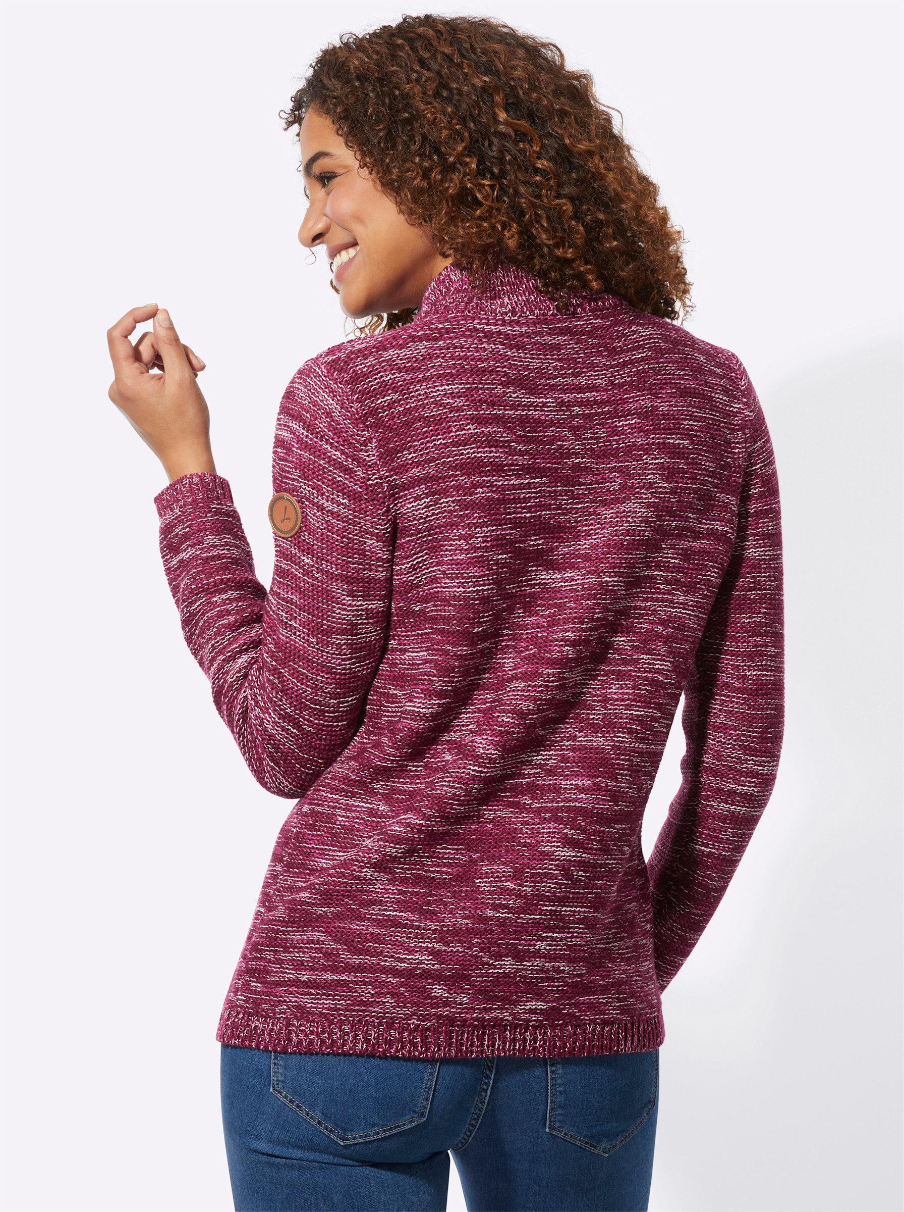 Witt Strickpullover Troyer Langarm Links-Strick günstig online kaufen