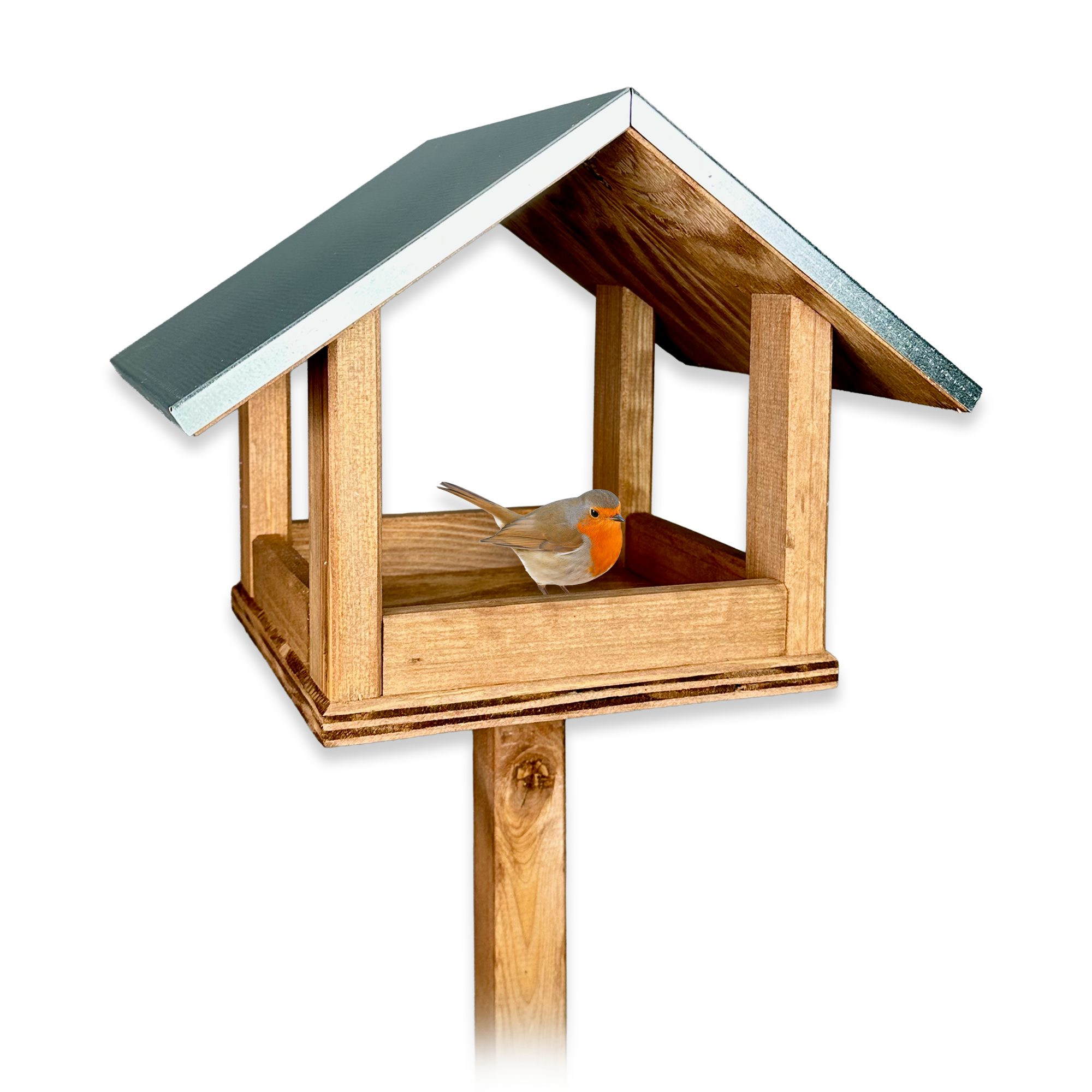 gartenetage Vogelhaus Selbststehendes Vogelhaus mit Metalldach – Futterhaus günstig online kaufen