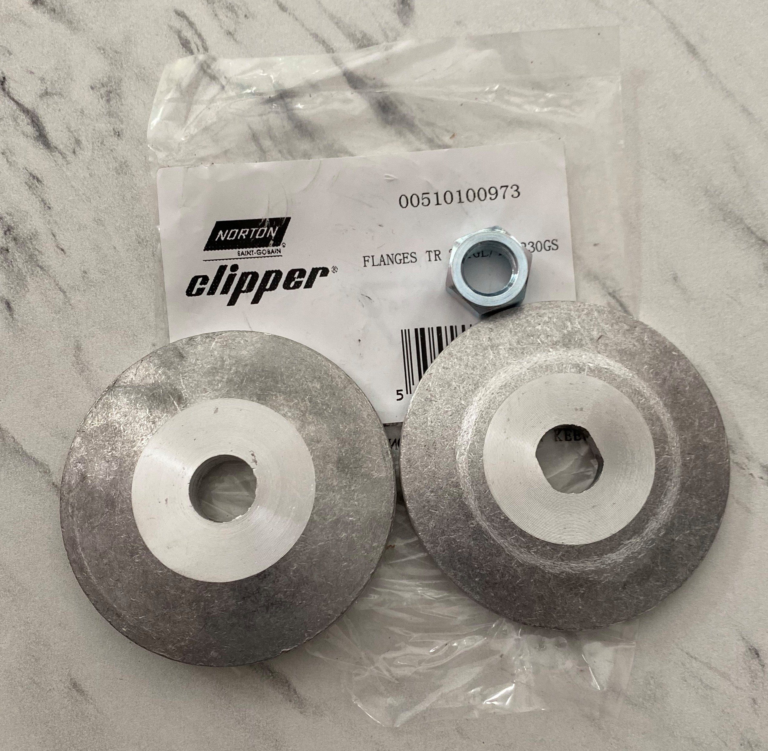 NORTON CLIPPER Fliesenschneidemaschine Flansch Set + Mutter TR232 S & TR232 L 510100973