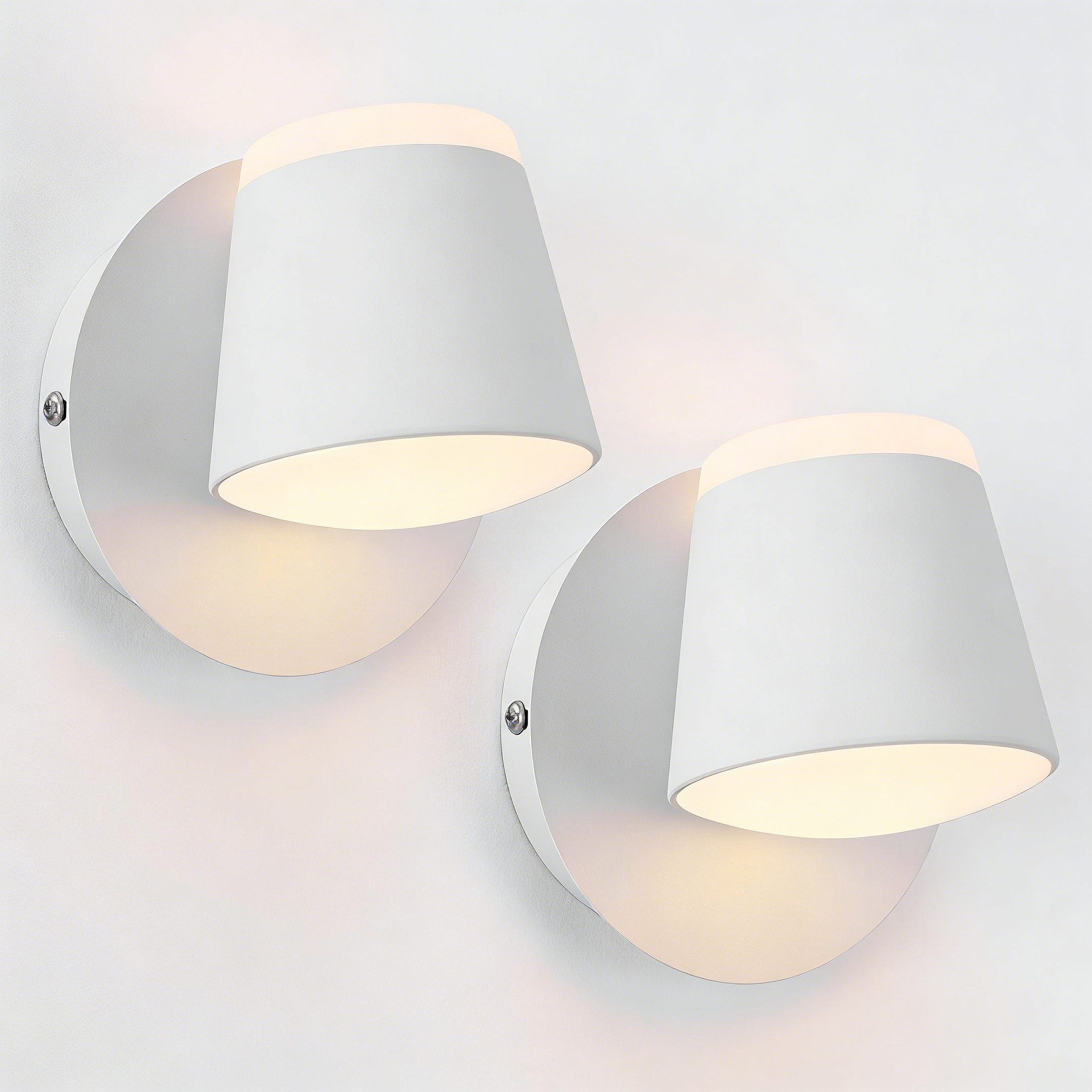 BlingBin Wandleuchte LED Wandlampe Drehbare Bettleuchte Lesen Lampe, 8W LED Wandstrahler Auf und ab Einstellbarer Lichtstrahl, LED fest integriert, warmes Licht, Wandbeleuchtung für Schlafzimmer Wohnzimmer Flur Treppenhaus