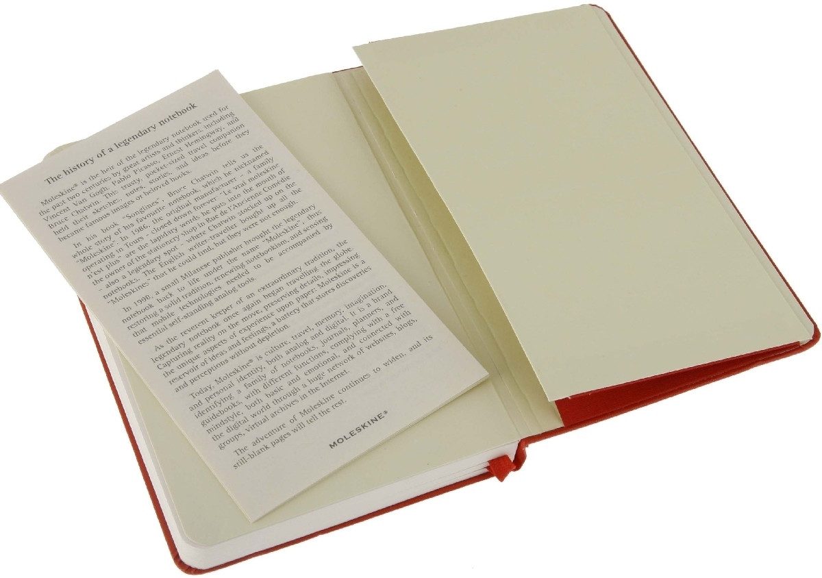 MOLESKINE Notizbuch Notizbuch P A6 9x14cm blanko Hardcover rot