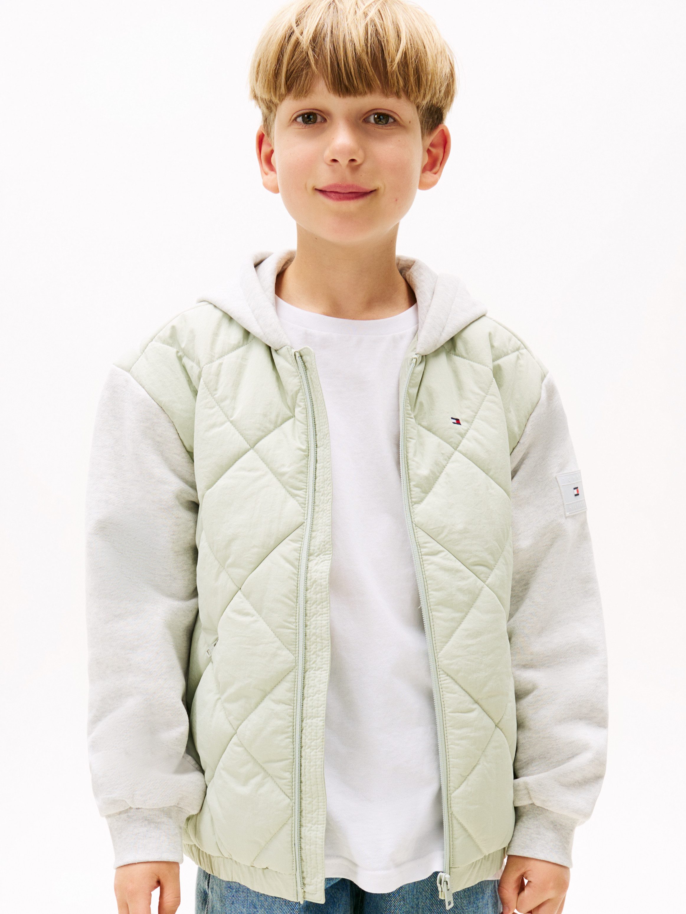 Tommy Hilfiger Steppjacke MIX MEDIA QUILTED JACKET für Kinder bis 16 Jahre, Material-Mix