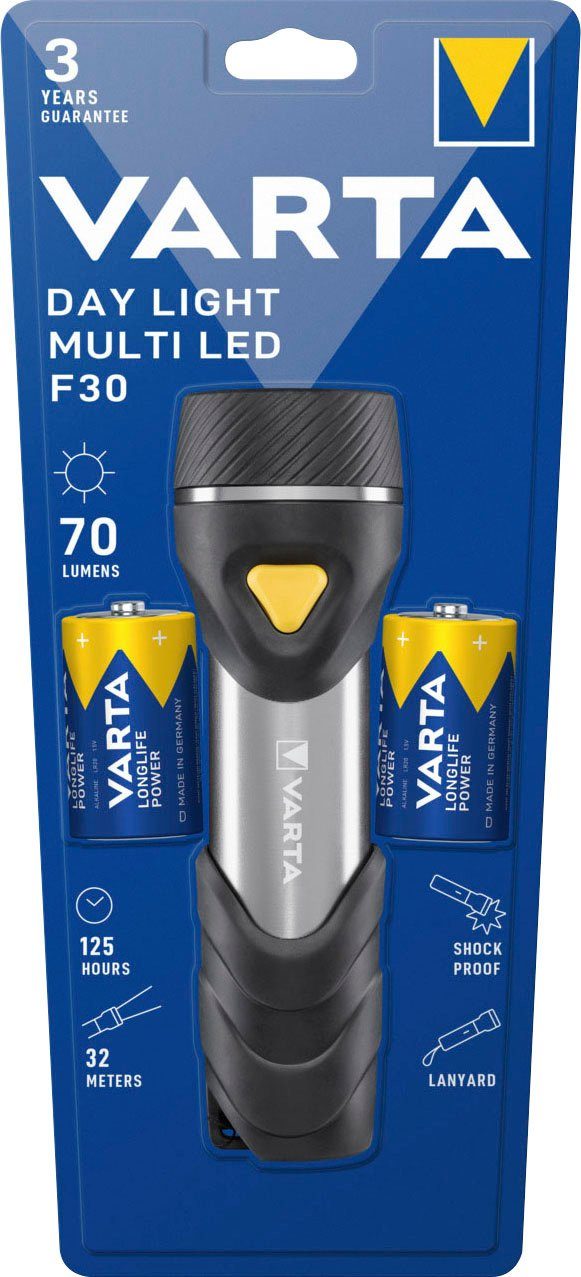 14 TASCHENLAMPE Taschenlampe mit VARTA VARTA LED LEDs F30 Handleuchte DAY MULTI LED LIGHT Light F30 Multi VARTA Day