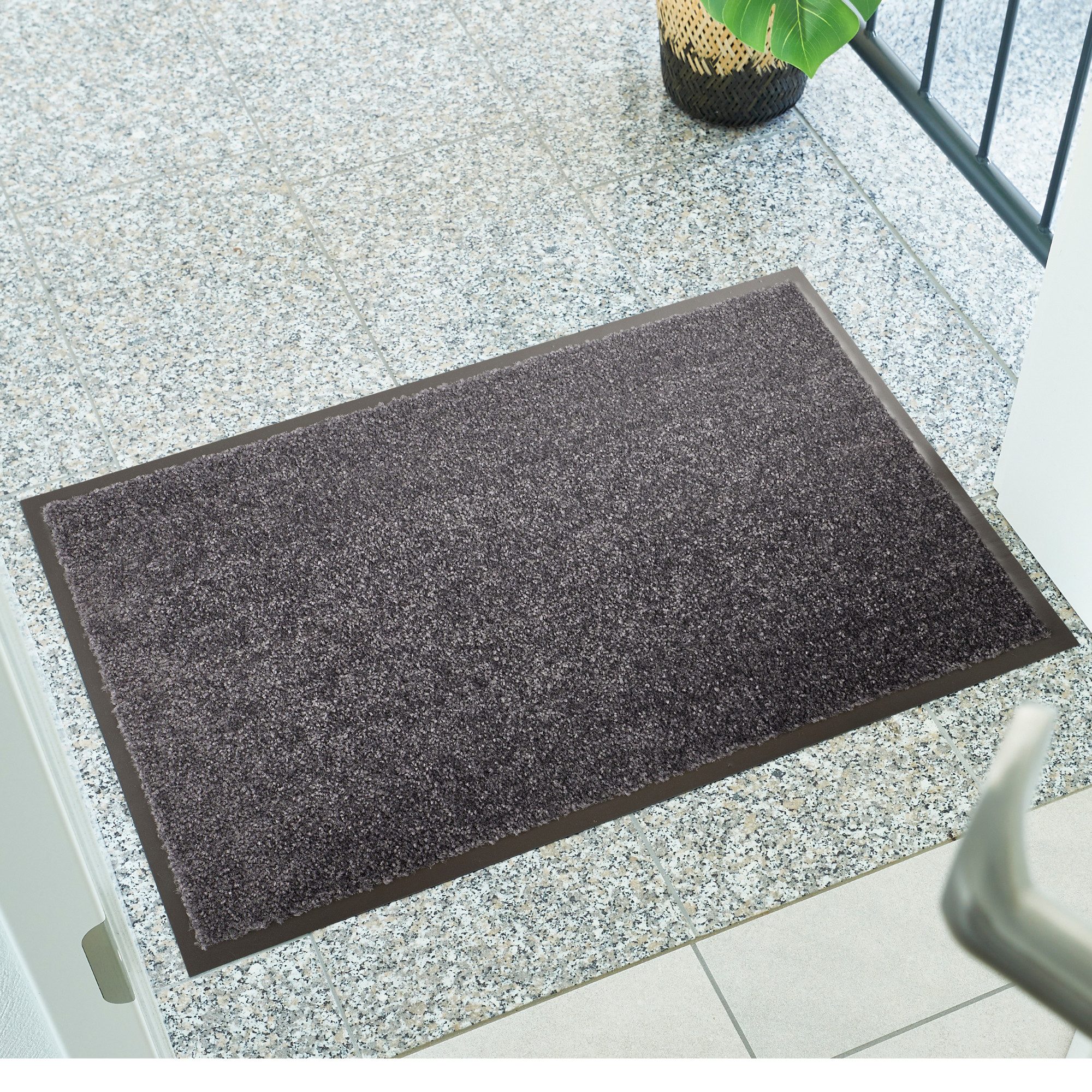 Andiamo Fußmatte Super Wash & Clean, Made in Belgium, rechteckig, Höhe: 7 mm, Schmutzfangmatte, Uni Farben, rutschhemmend, waschbar