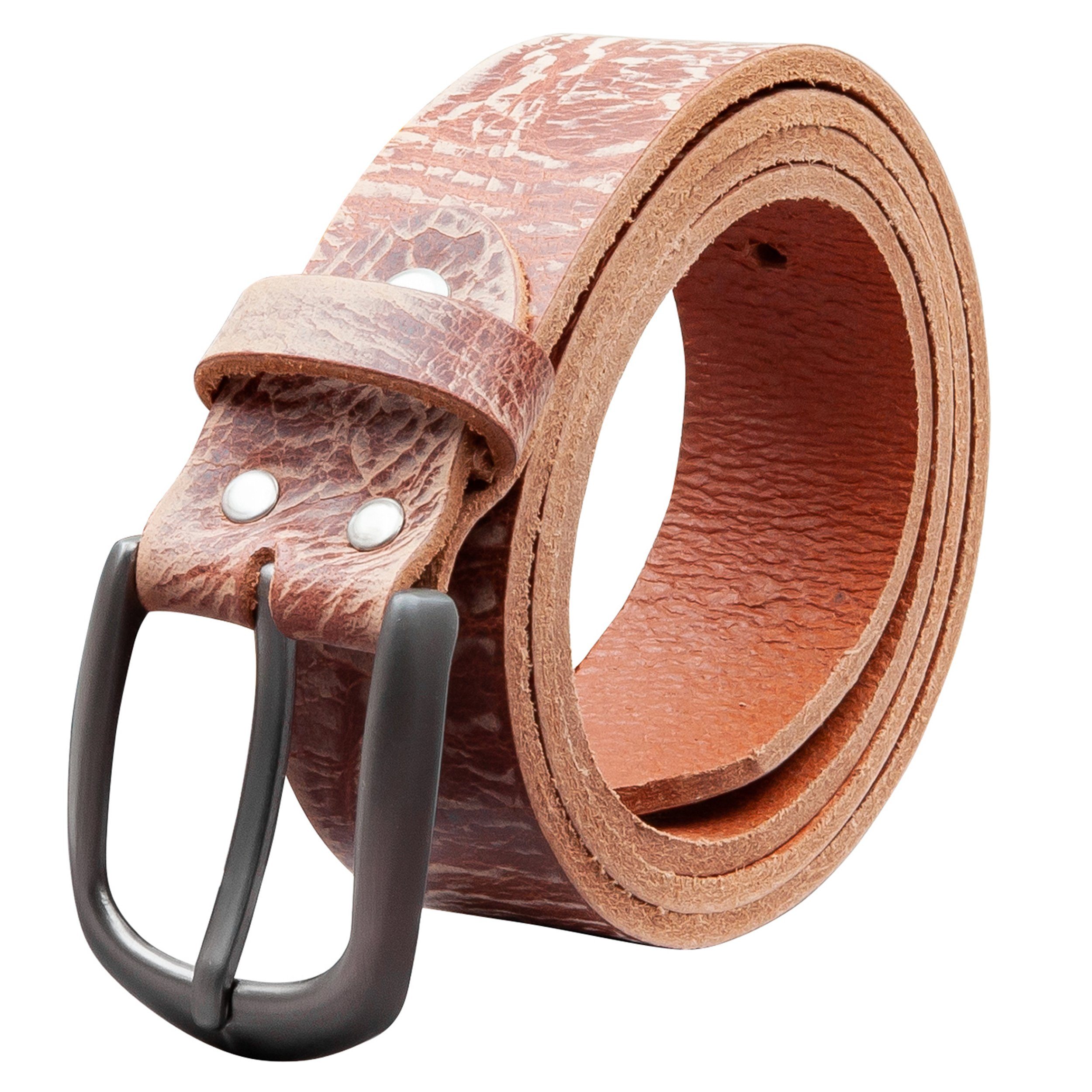 COLOGNEBELT Ledergürtel OM417-GE-Rustikal MADE IN GERMANY, Rustikal Kürzbar, 100 % Echtleder, Unisex