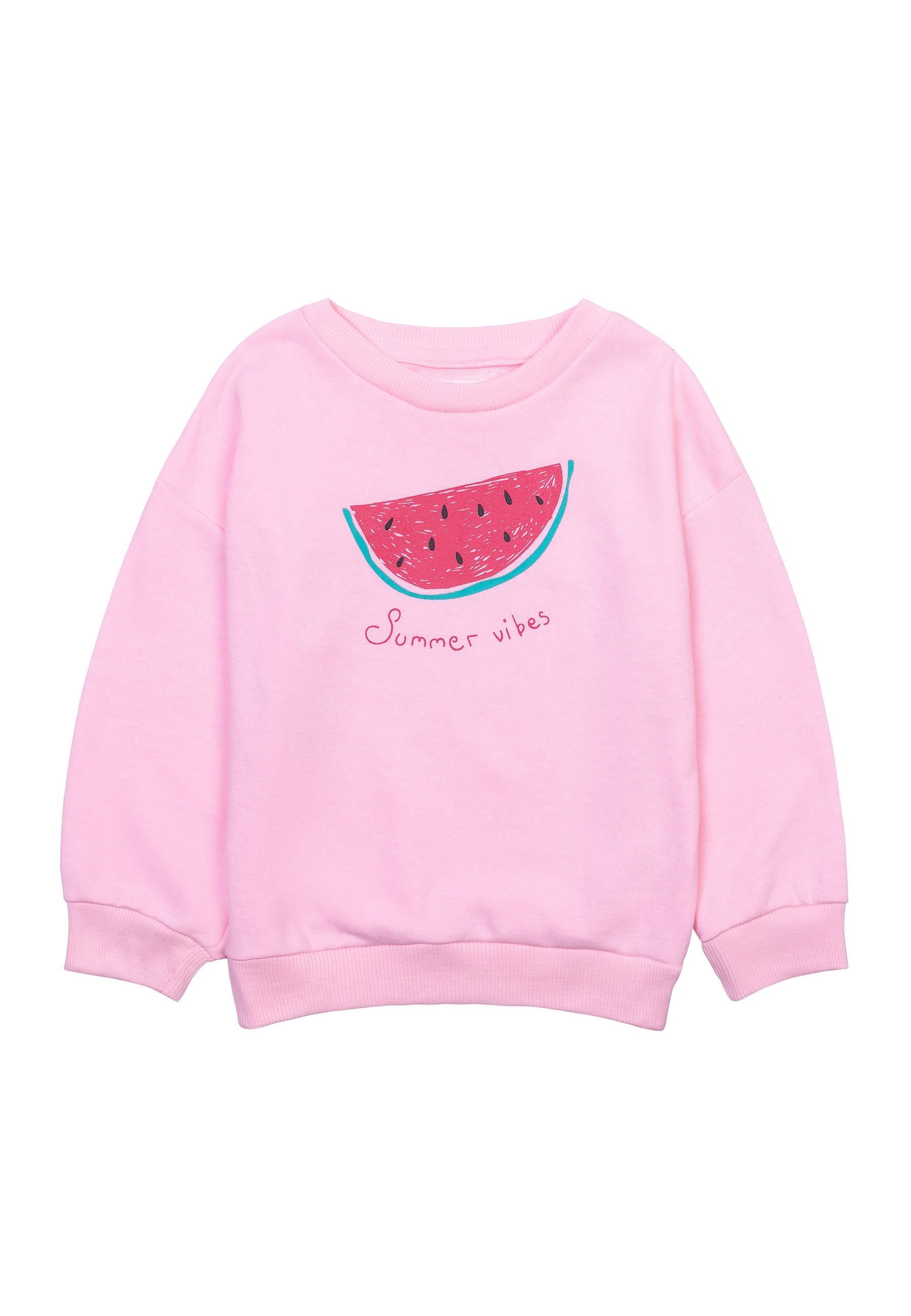 MINOTI Sweatshirt Mädchen Sweatshirt mit Muster (1y-8y) Neonrosa