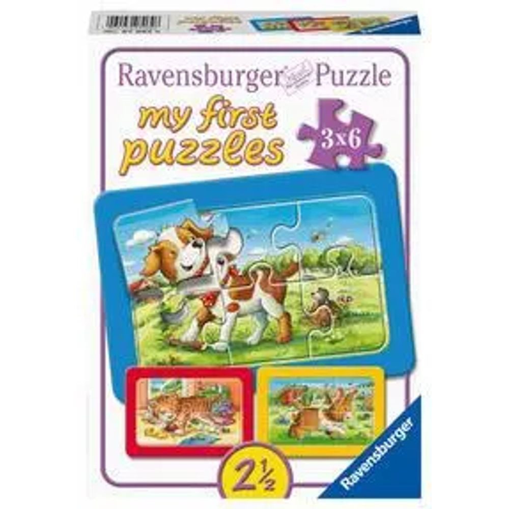 Ravensburger Puzzle Meine Tierfreunde My first puzzle - Rahmenpuzzle 3 x 6 Teile, 19 Puzzleteile
