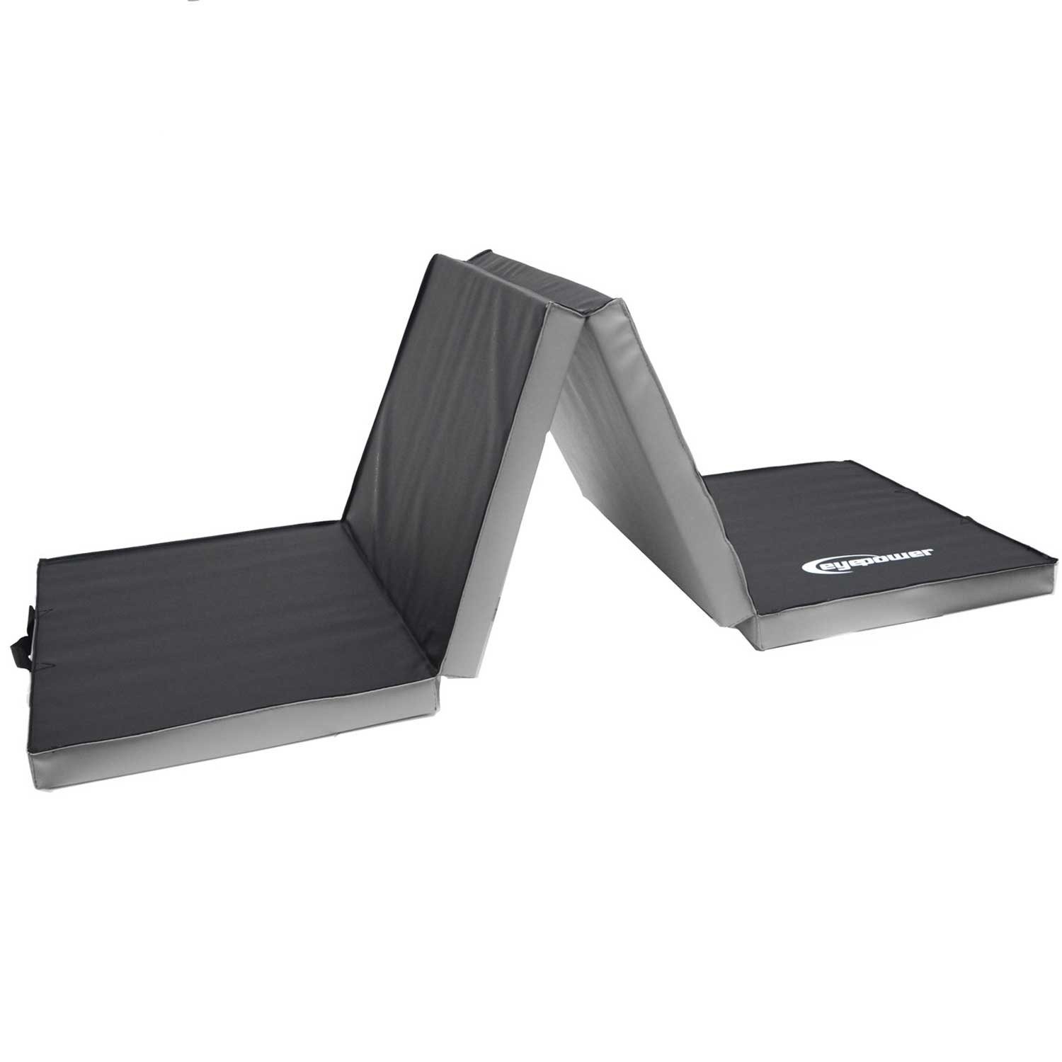 eyepower Weichbodenmatte 180 x 60 x 5 cm - XL Turnmatte für Zuhause - Faltbare Gymnastikmatte, Bodenturnmatte - Klappbare Fitnessmatte - Fallschutzmatte für Kinder