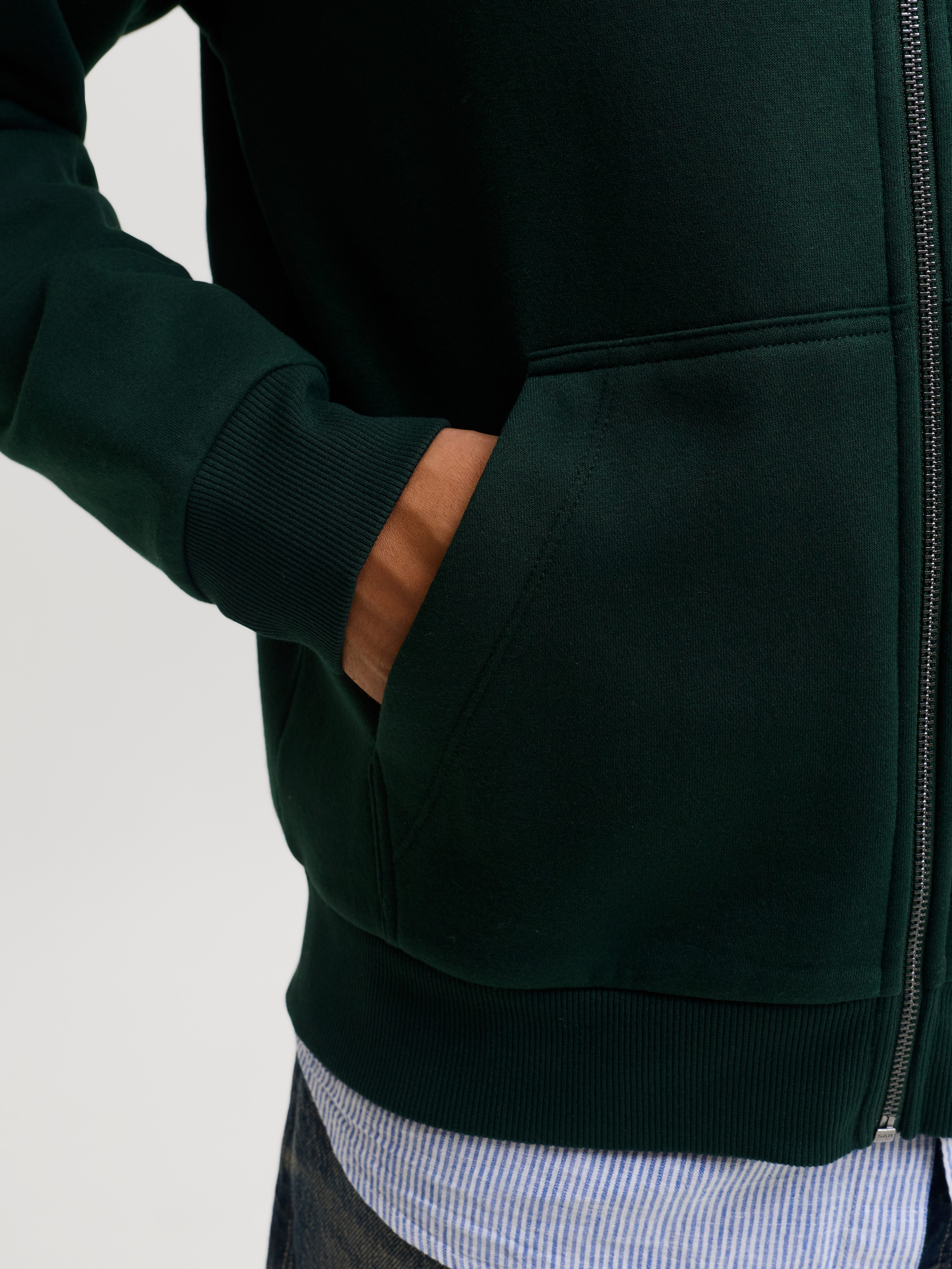 Jack & Jones Sweatjacke JJEBRADLEY SWEAT ZIP HN NOOS Materialmix, regular fit – Bild 2 von 5