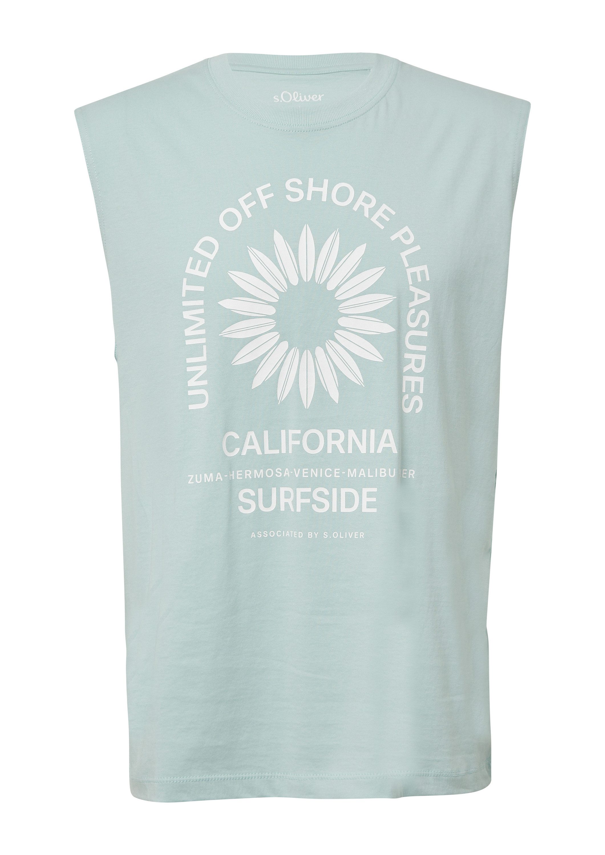 s.Oliver Muskelshirt T-Shirt Jersey-Tanktop im Relaxed Fit mit Print günstig online kaufen