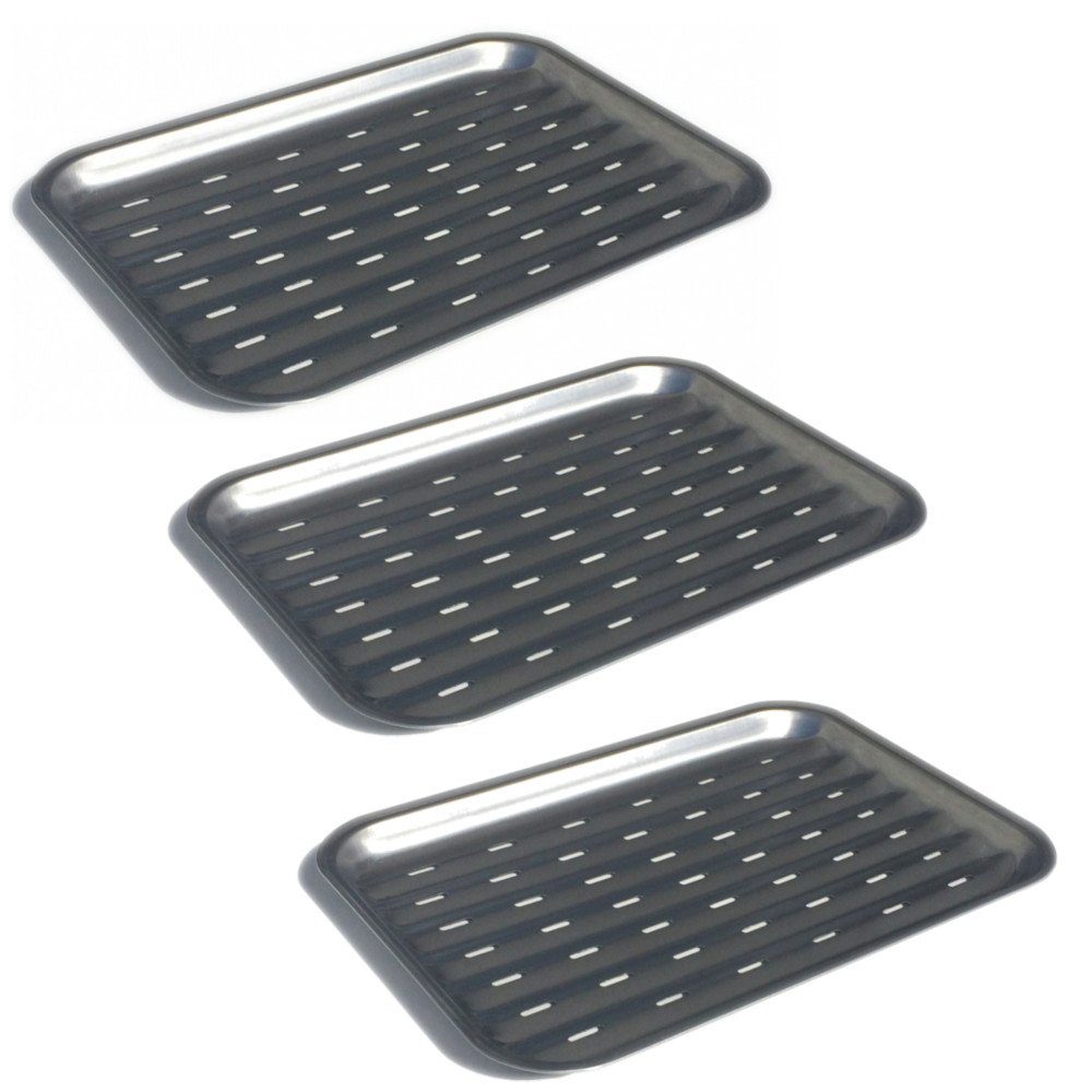 Grillfürst Grillschale 3x Grillfürst Grillpfanne / Grillschale Edelstahl 24 x 34 cm
