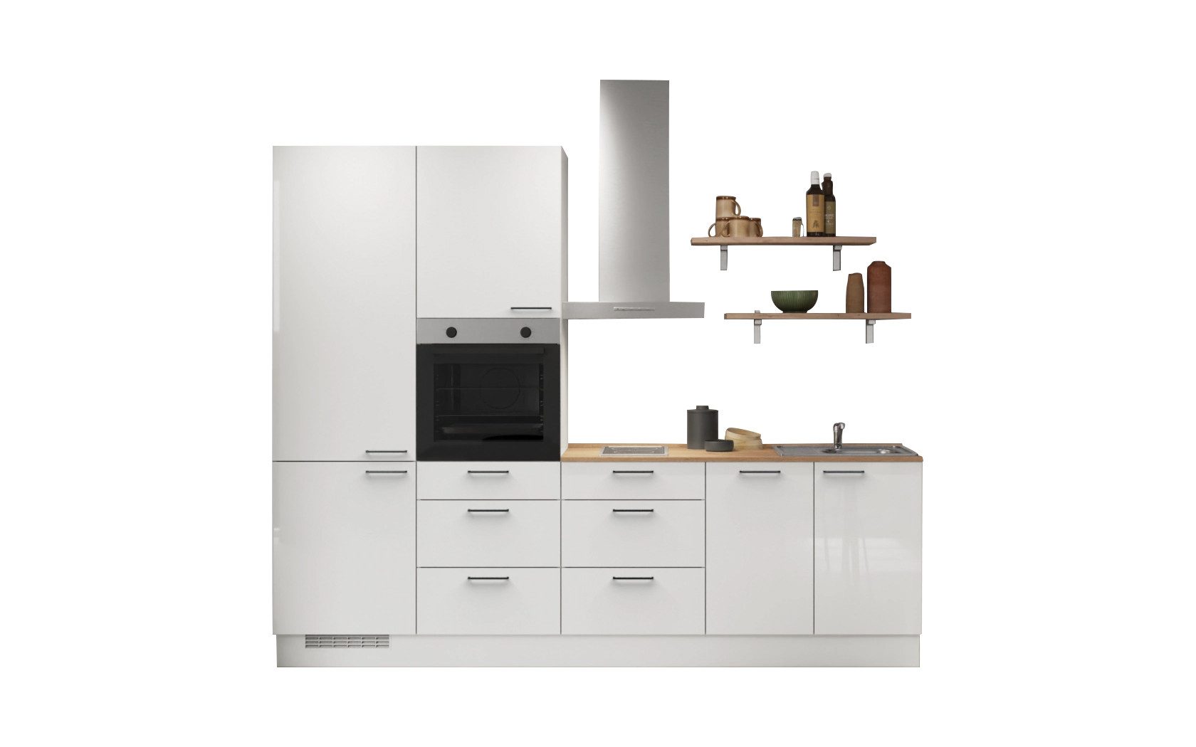 nobilia® Küchenzeile Gryta, individuell anpassbar, gratis Küchenplanung mit Profis, (Breite 270 cm), vormontiert, wahlw. mit E-Geräten, inkl. Lieferung