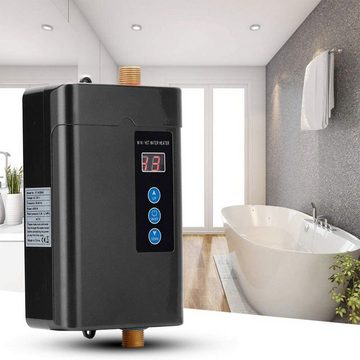 BEARSU Wasserkocher Warmwasserbereiter, elektrischer Mini-Haushaltswasserbereiter Durchlauferhitzer Durchlauferhitzer Heizungsmaschine Durchlauferhitzer (EU-Stecker Schwarz)