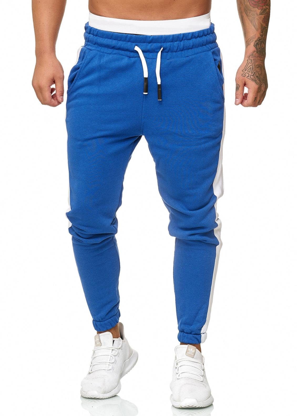 Casual Sweatpants, 1211C Freizeit Blau OneRedox 1-tlg) Fitness Trainingshose (Sporthose Jogginghose