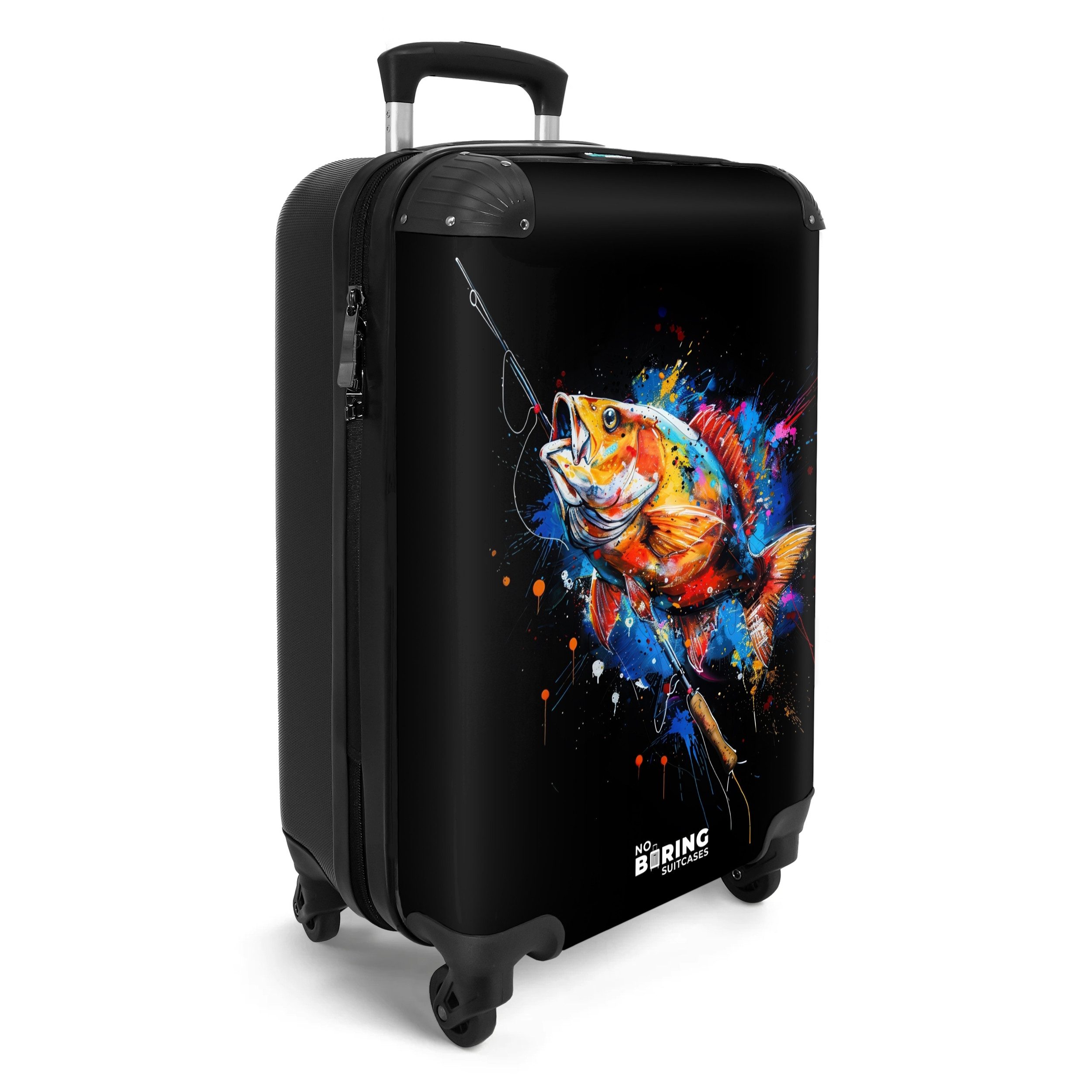NoBoringSuitcases.com© Hartschalen-Trolley Sportfischen mit Graffiti 55x35x günstig online kaufen