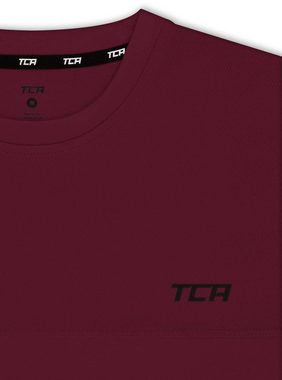 TCA Langarmshirt TCA Herren Langarm Laufshirt - Cabernet (1-tlg)
