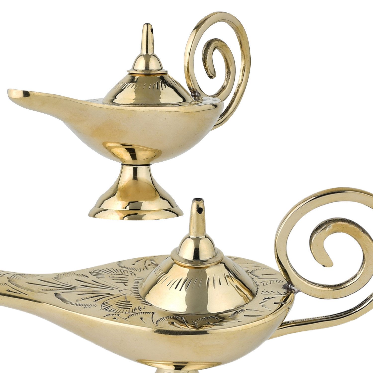 Marrakesch Orient & Mediterran Interior Dekofigur Orientalische Deko Aladin Wunderlampe Jini (1 St), Handarbeit